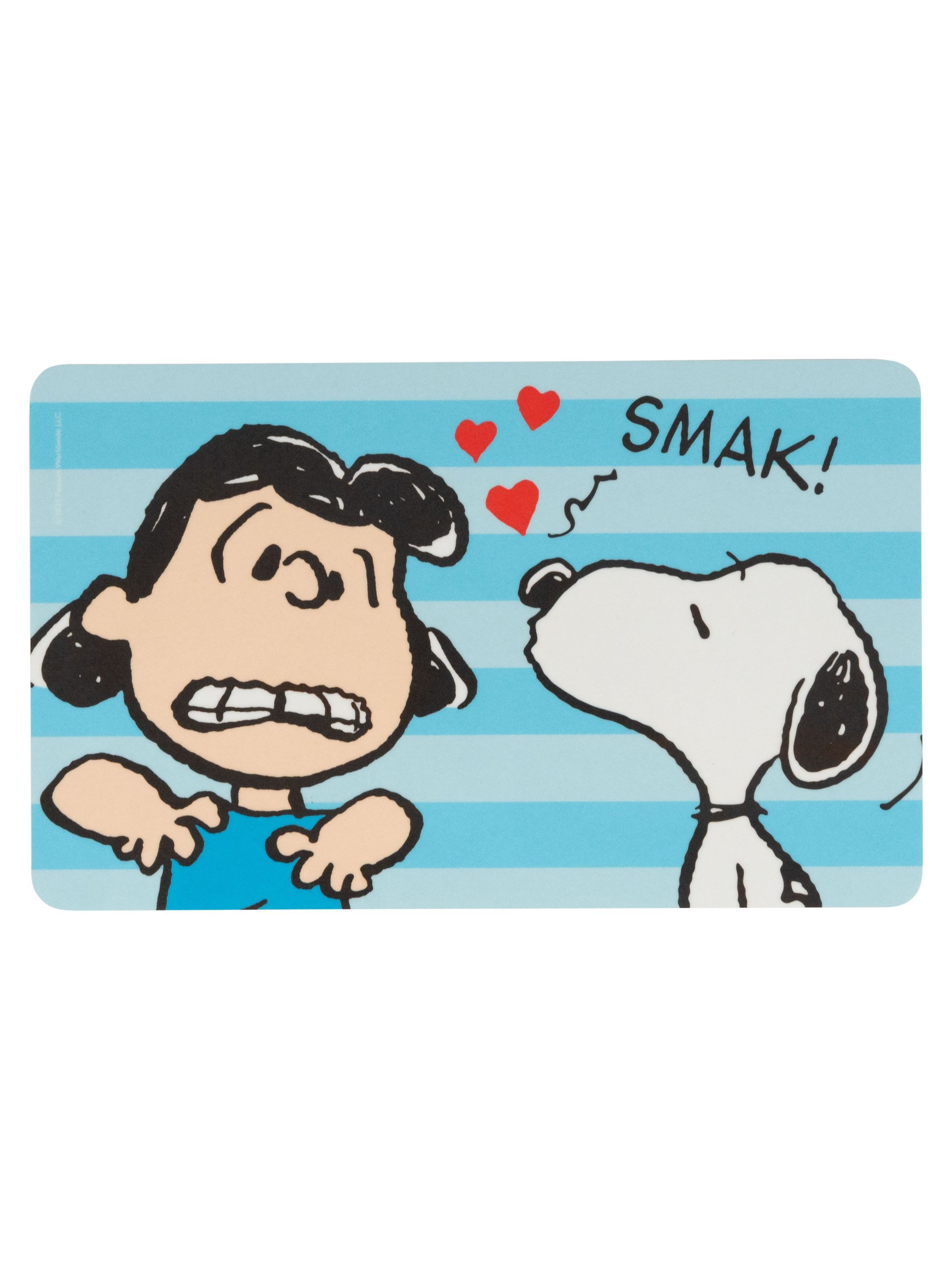 Frühstücksbrett Peanuts Snoopy Brettchen Kuss Smak! Schneidebrettchen