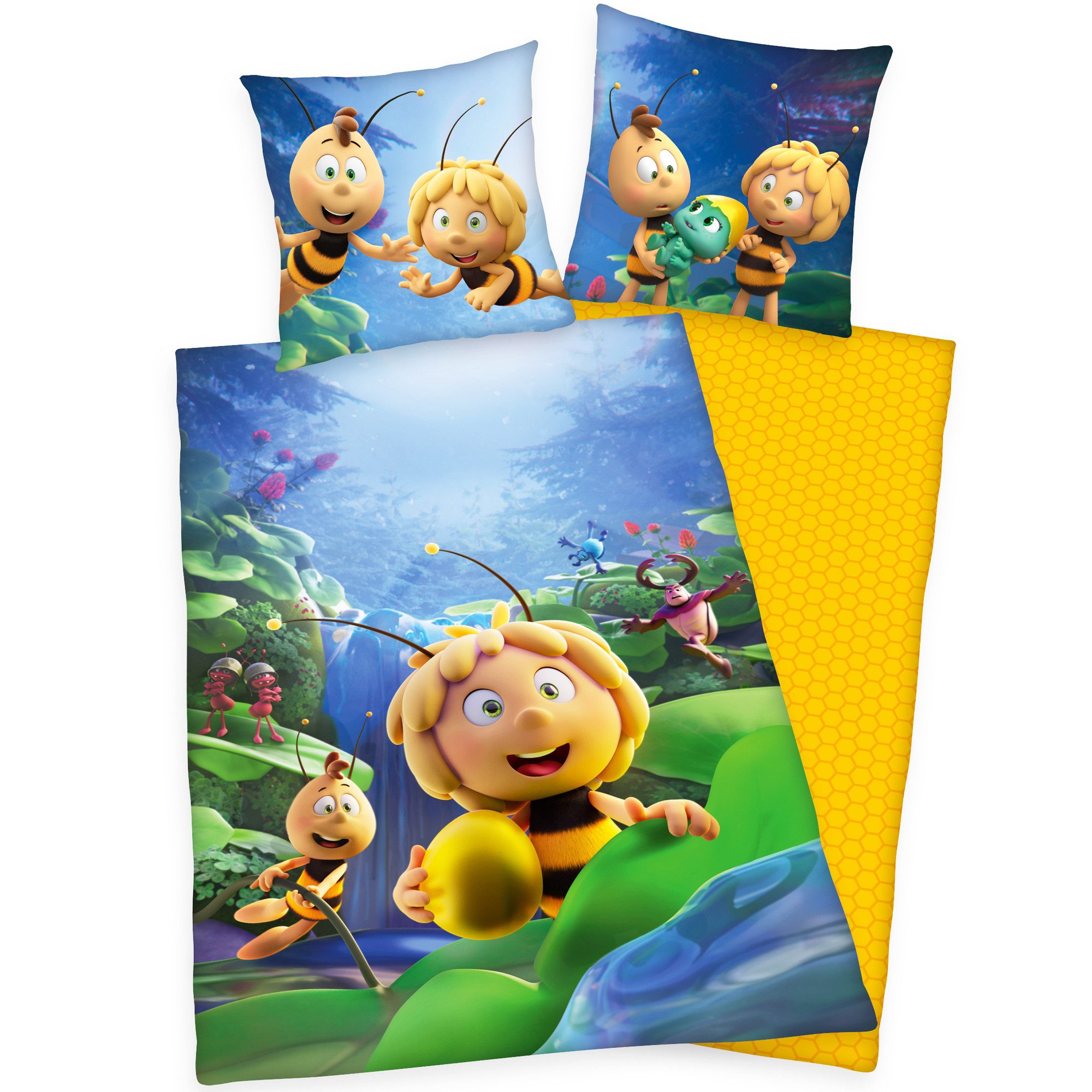 BERONAGE Kinderbettwäsche Die Biene Maja Bettwäsche Das geheime Königreich günstig online kaufen