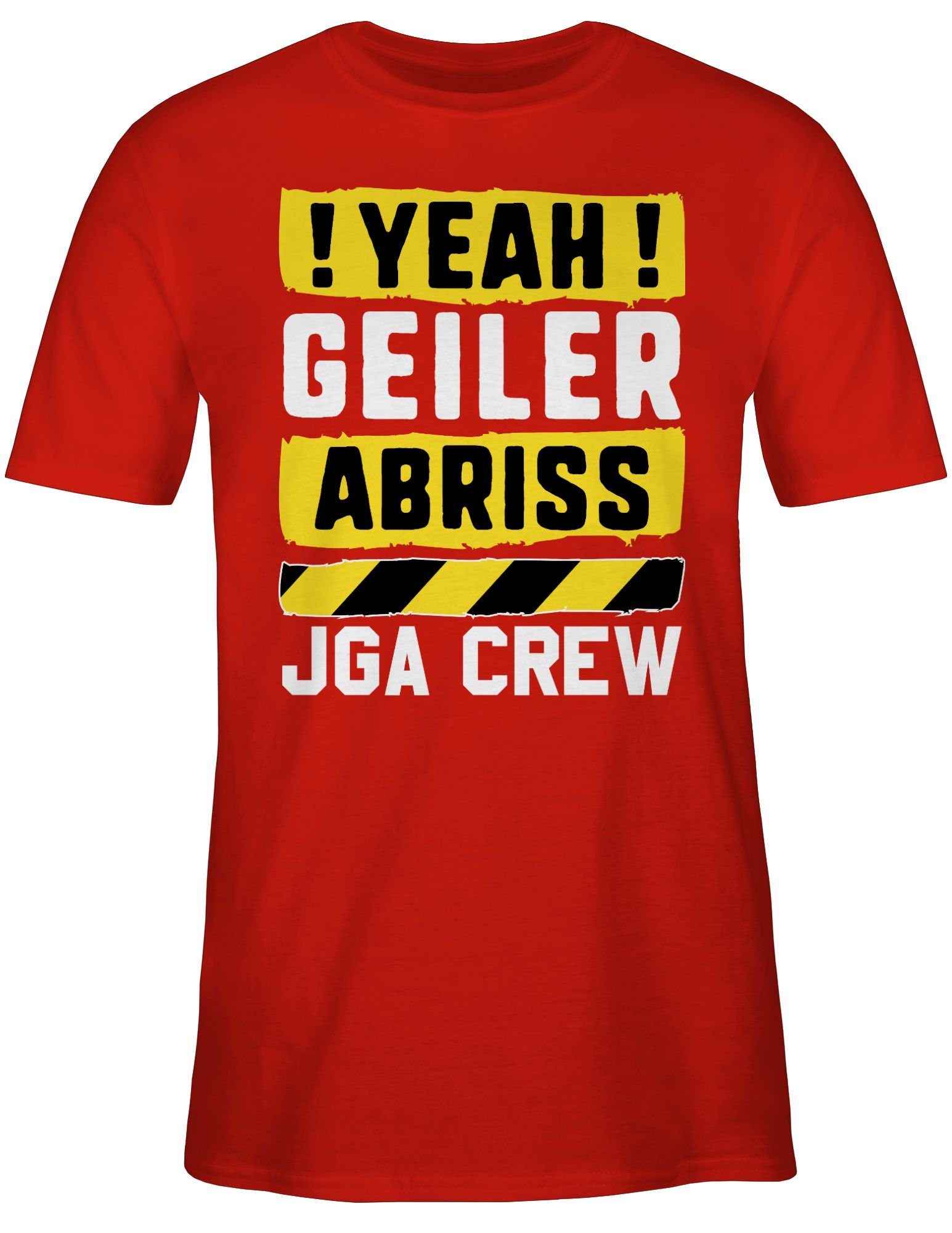 weiß Rot Männer JGA Crew Abriss gelb - JGA Shirtracer geiler 02 Yeah T-Shirt