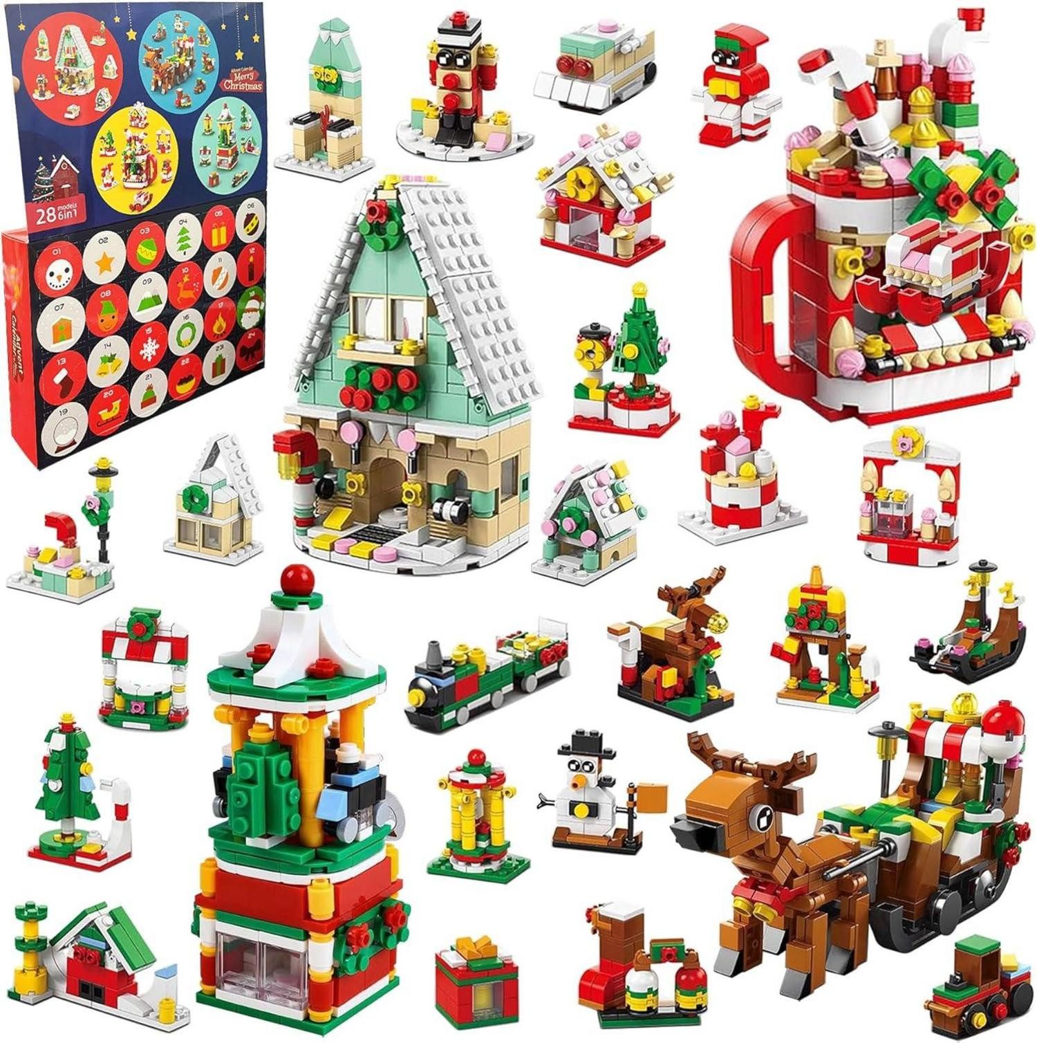 Spielzeug-Adventskalender Adventskalender Weihnachtsbaum Bauklötze Set