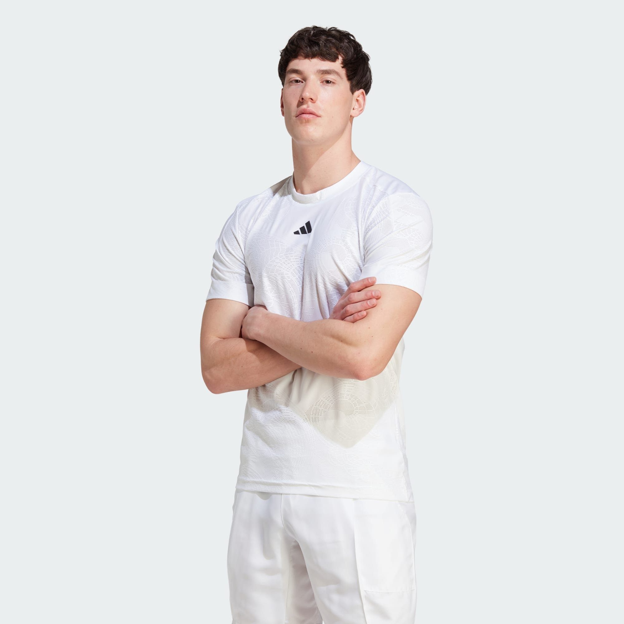 FREELIFT adidas T-SHIRT TENNIS Performance Funktionsshirt AEROREADY White PRO