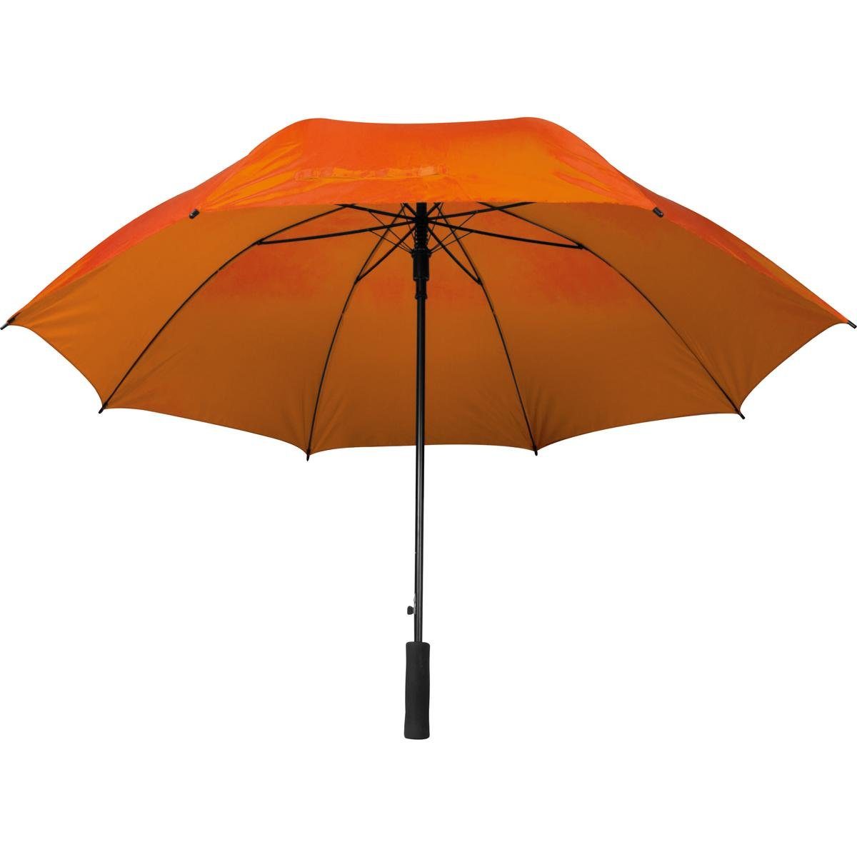 Easy Gifts Stockregenschirm Automatik-Regenschirm XXL / mit Softgriff / Farbe: orange