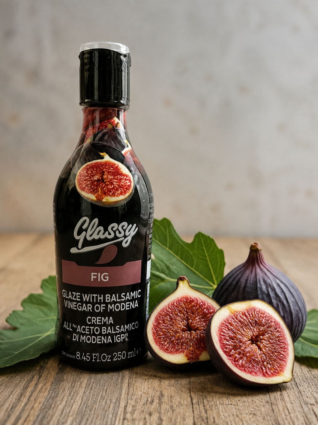 Bellei Aceto Essig Glassy Balsamico Creme Feige 250 ml Spenderflasche 3 % Säure, 250 ml