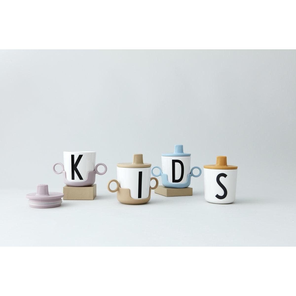 Letters Hellblau Melamin-Becher Griff Kindergeschirr-Set Design für