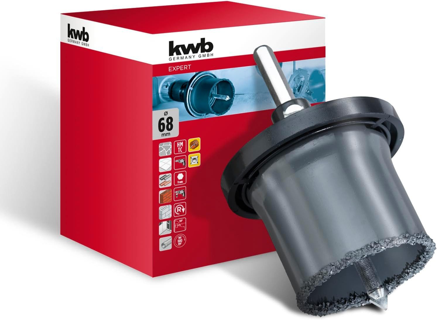 kwb Lochsäge, Кольцевые пилы Set ø 68 mm mit hoher Schneidleistung, langer Lebensdaue