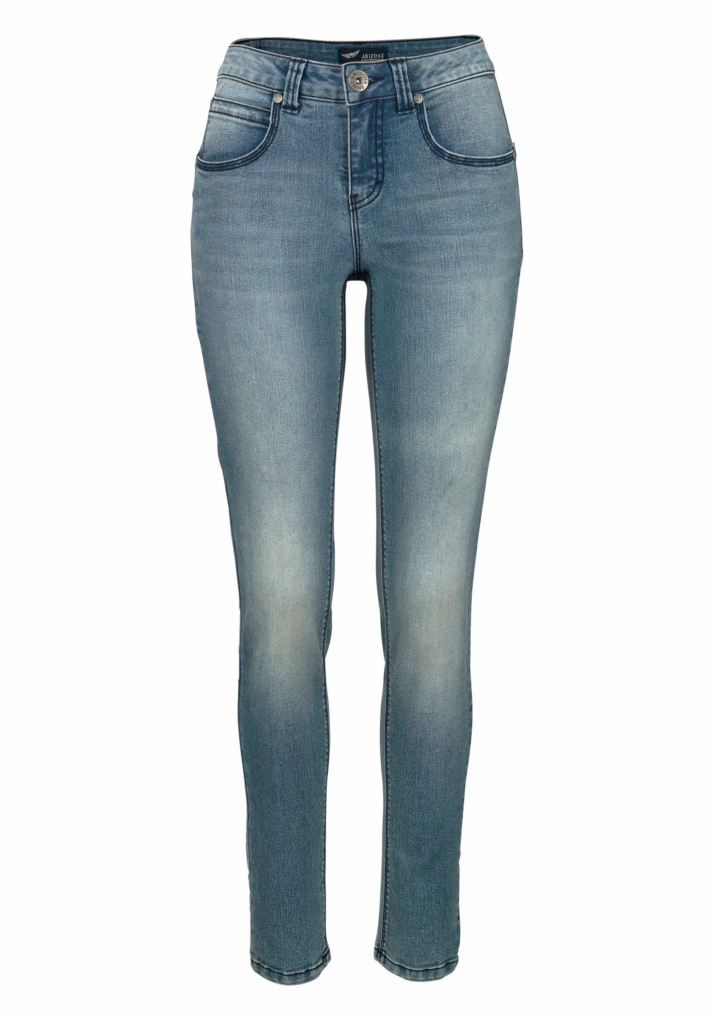 Arizona Skinny-fit-Jeans Shaping Mid Waist blue-used