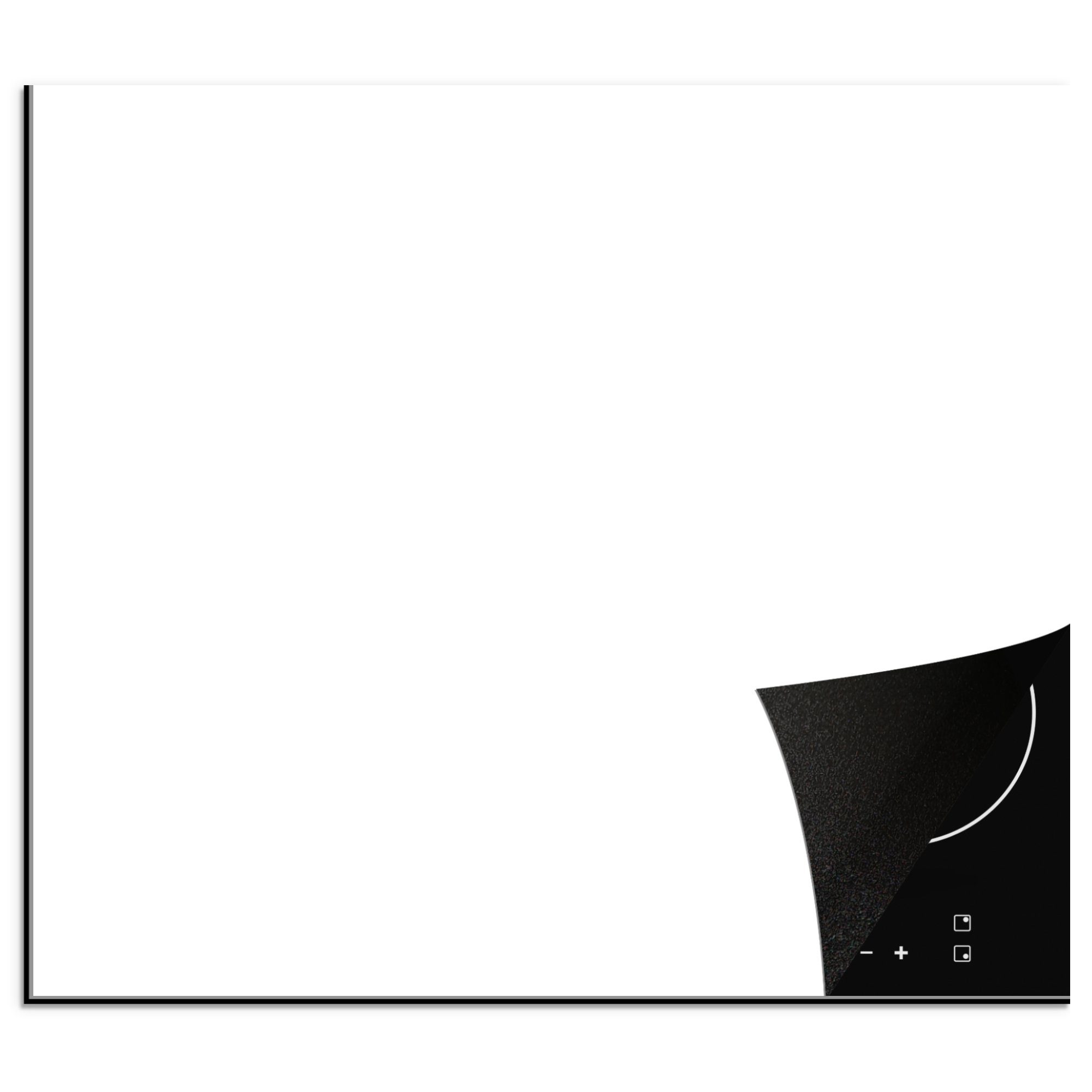 MuchoWow Herdblende-/Abdeckplatte Weiß - Farben - Neutral, Vinyl, (1 tlg), 60x52 cm, Mobile Arbeitsfläche nutzbar, Ceranfeldabdeckung