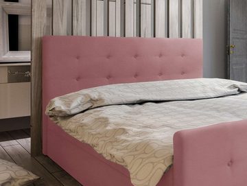 99rooms Boxspringbett Harmony (Schlafzimmerbett, Bett), 140/160/180/200 x 200 cm, mit Matratze und Topper, Bettkasten