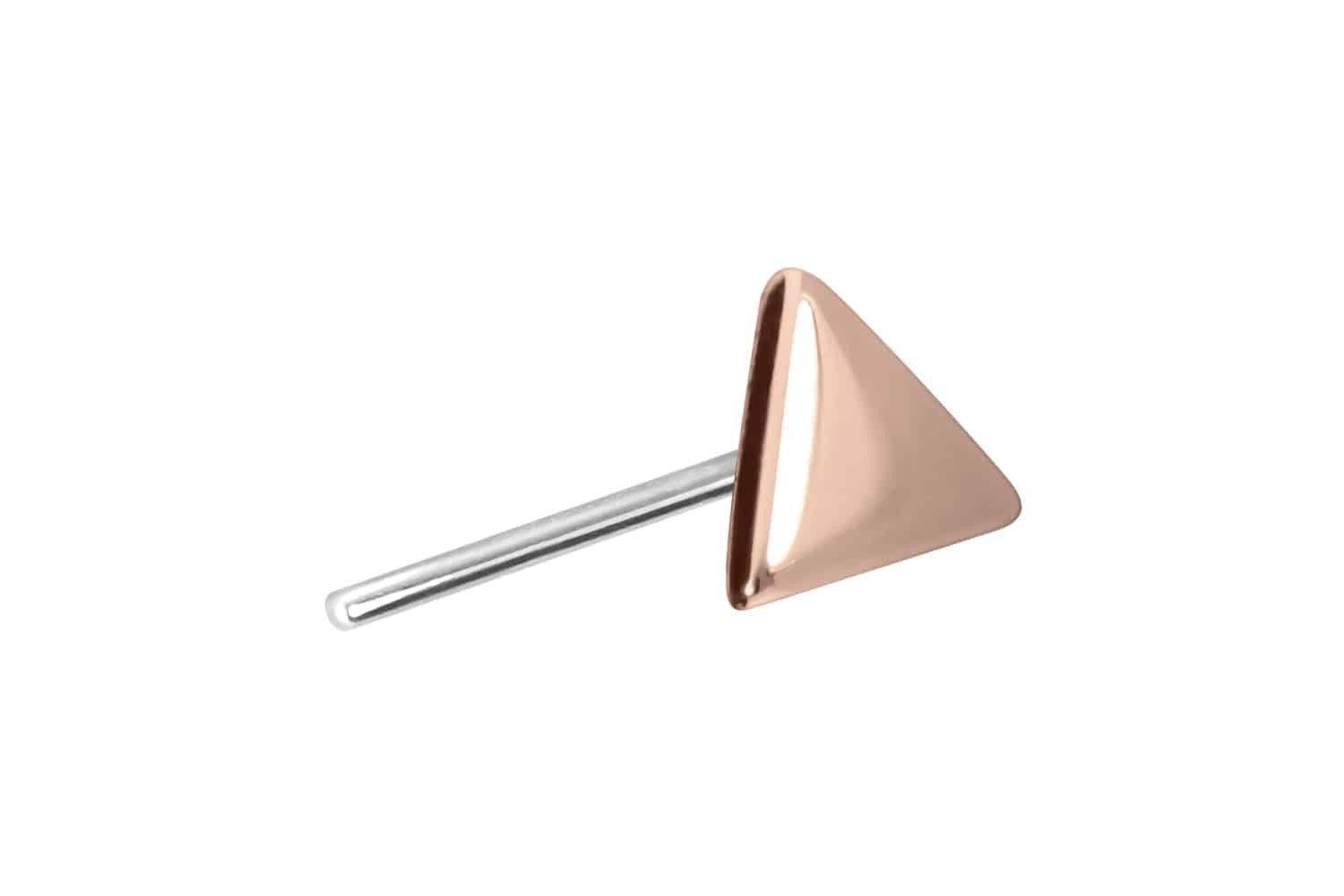 Piercing-Set 14 Karat Gold Aufsatz mit Titan Push Pin DREIECK