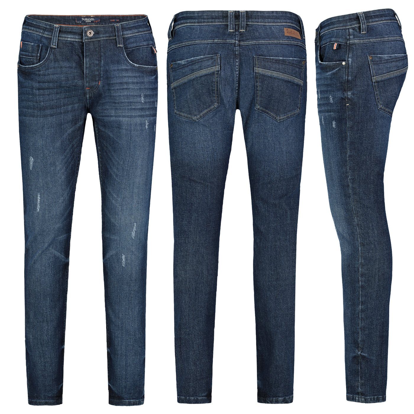 SUBLEVEL Slim-fit-Jeans Sublevel Herren Jeans Hose günstig online kaufen