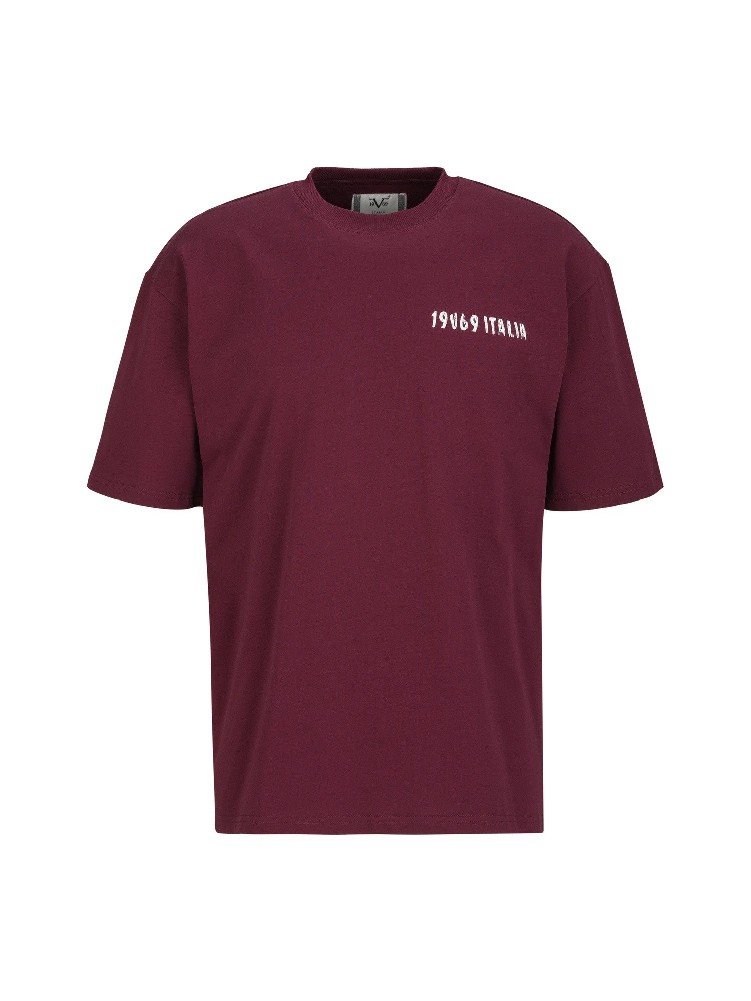 19V69 ITALIA T-Shirt Tamaro Wintersports Herren Baumwoll T-Shirt Oversize Rundhals Logoprint