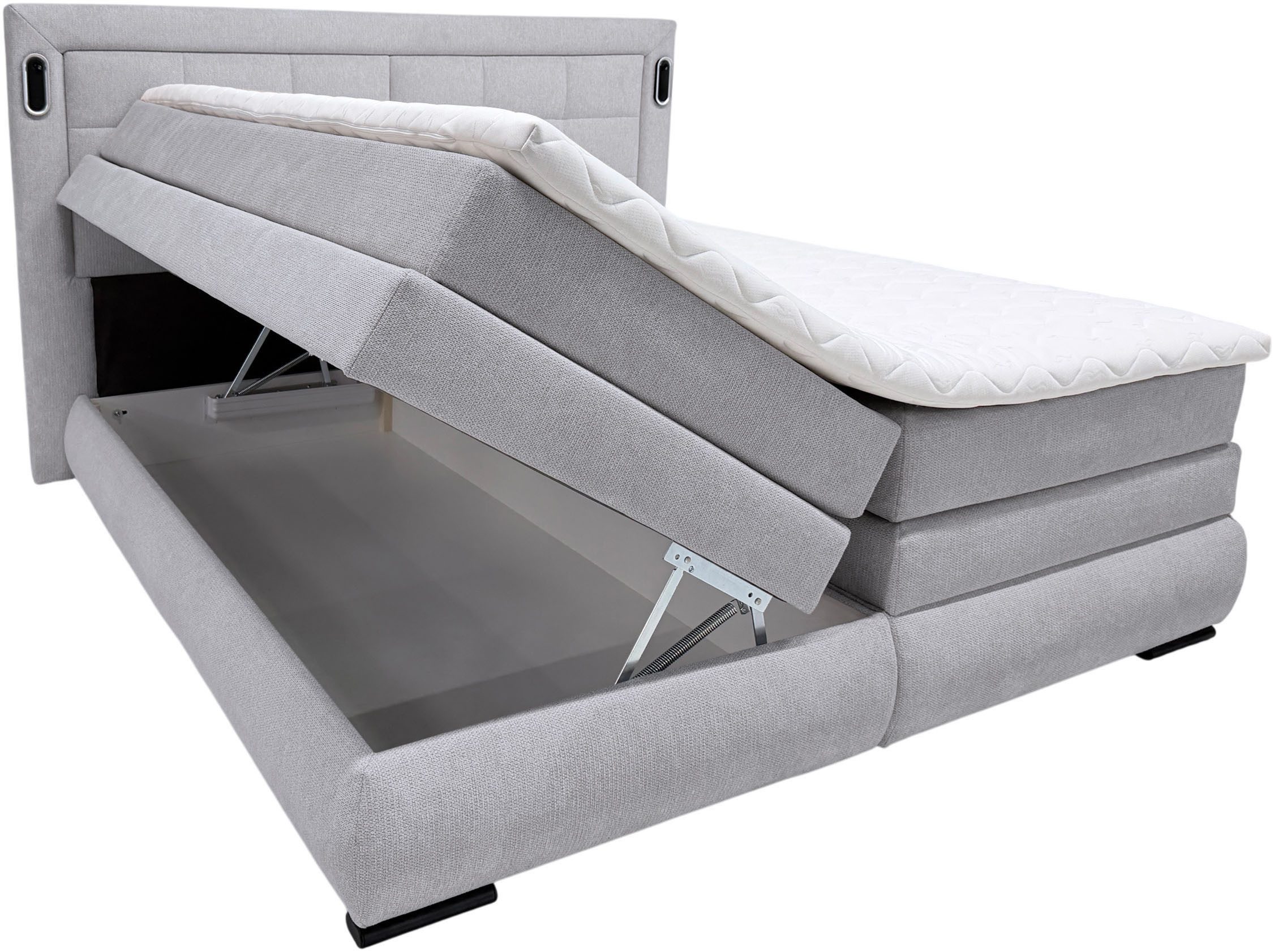OTTO home Boxspringbett MIVVA, in H3, H4 oder Hmix H3/H4, wahlweise mit oder ohne LED-Leuchten