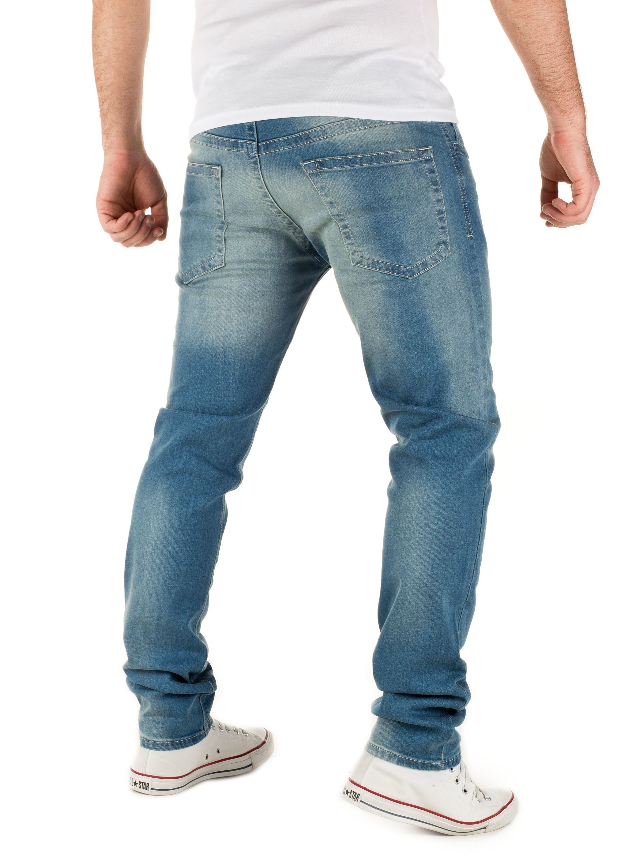 WOTEGA Slim-fit-Jeans WOTEGA - (blue Herren Blau Jeans Pete 5-Pocket-Style Jeans 184215) mirage Stretchanteil mit