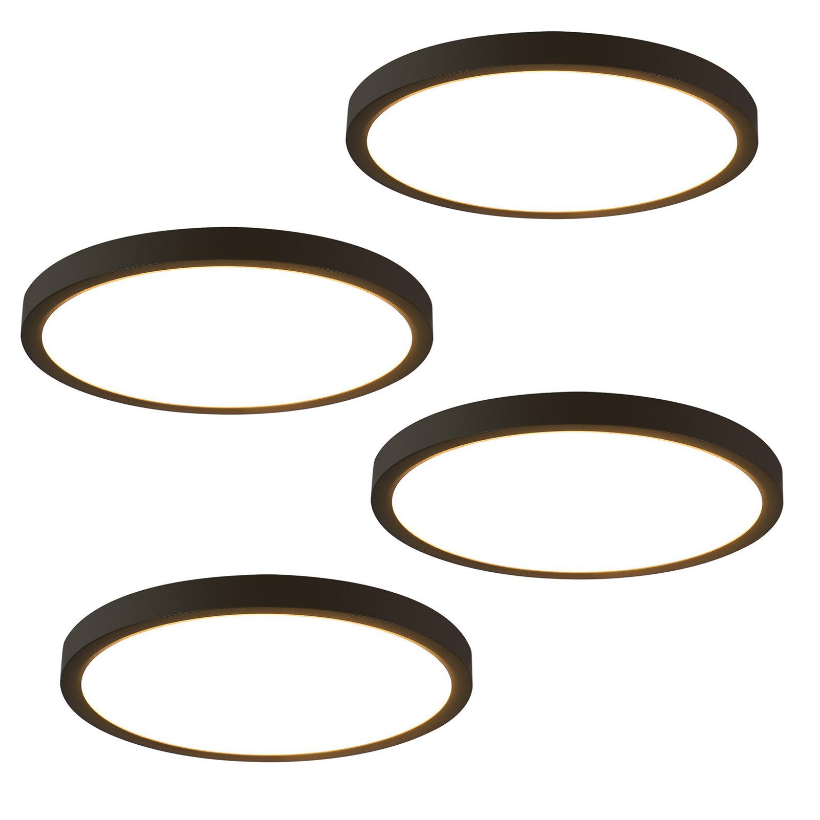 Nettlife LED Panel 8W Flurlampe Rund Deckenleuchte Lampe Schwarz weiss, LED günstig online kaufen