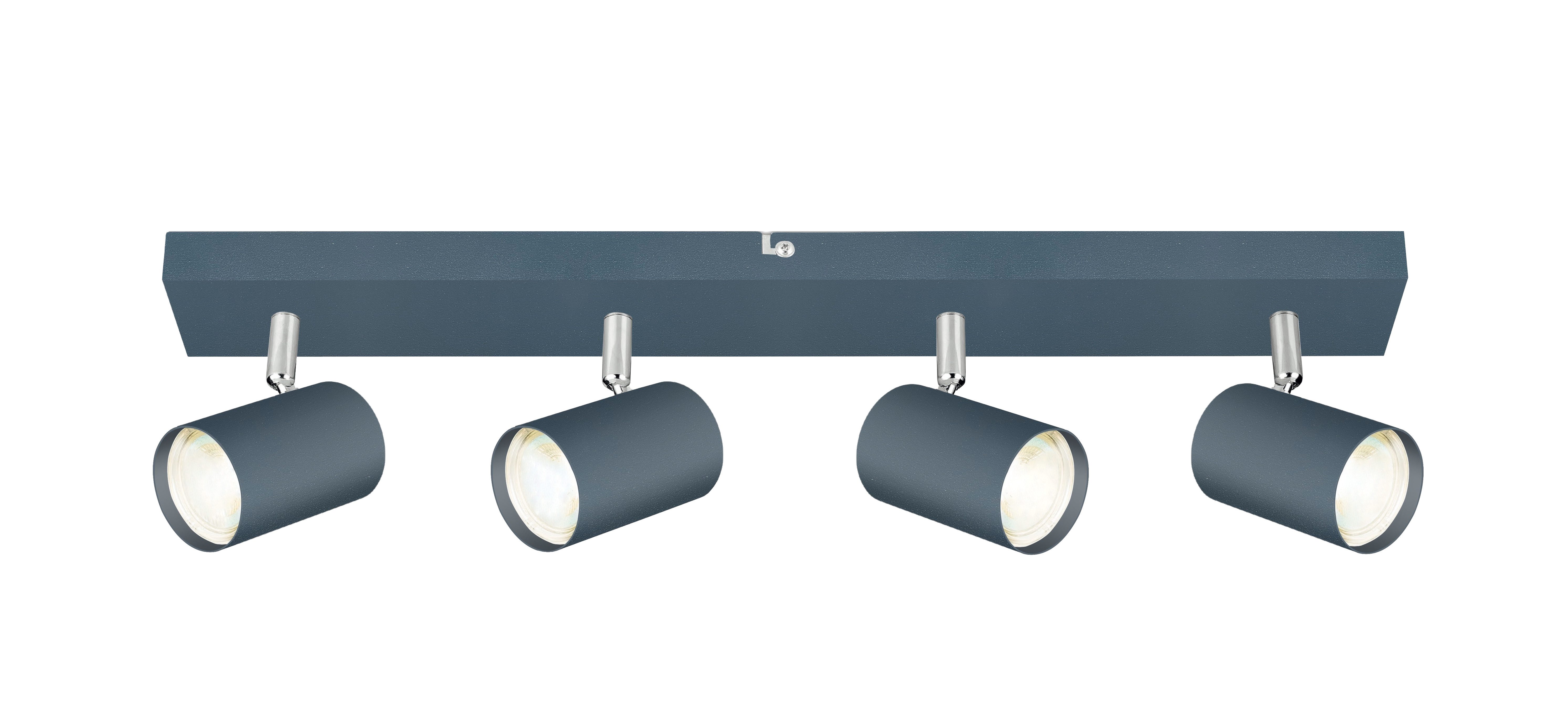 TRANGO LED Deckenleuchte, 4-flg. 1018A Deckenleuchte inkl. 4x 3-Stufen dimmbar 4.8 Watt GU10 3000K warmweiß LED-Leuchtmittel Anthrazit-Optik *SIA* Flurleuchte, Küchenleuchte, Deckenlampe, Wohnzimmerlampe, Spots flexibel verstellbar & schwenkbar