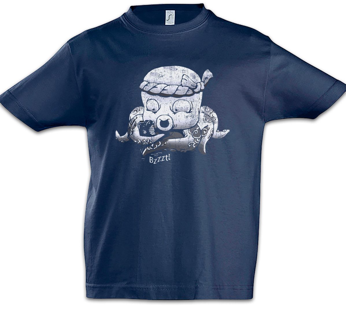 Print-Shirt Tattoo Octopus Kinder T-Shirt Tintenfisch Art Tätowierer Artist Studio