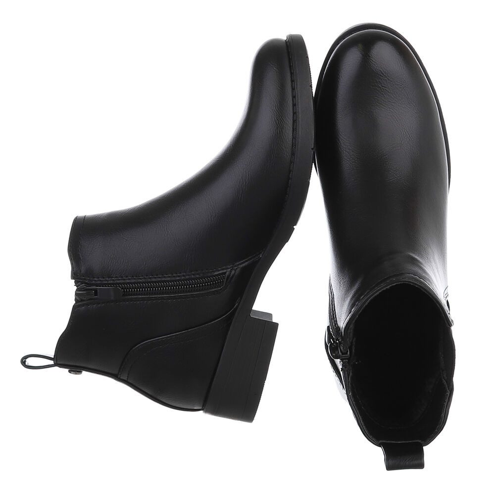 Ital-Design Elegante Chelsea-Boots für Damen mit modernen Details Stiefelette (90851859) Blockabsatz Chelsea Boots in Schwarz