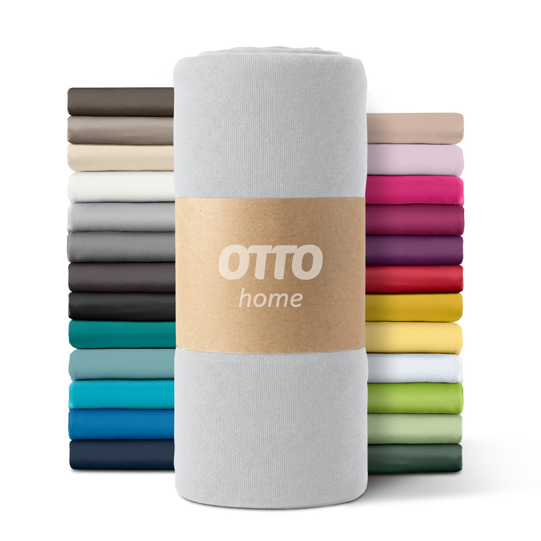 OTTO home Spannbettlaken PAPRIKA Microfaser-Jersey und warme Fleece-Qualität, Microfaser-Fleece, Gummizug: rundum, (1 Stück), Bettlaken Laken Spannbettuch, schnelltrocknend