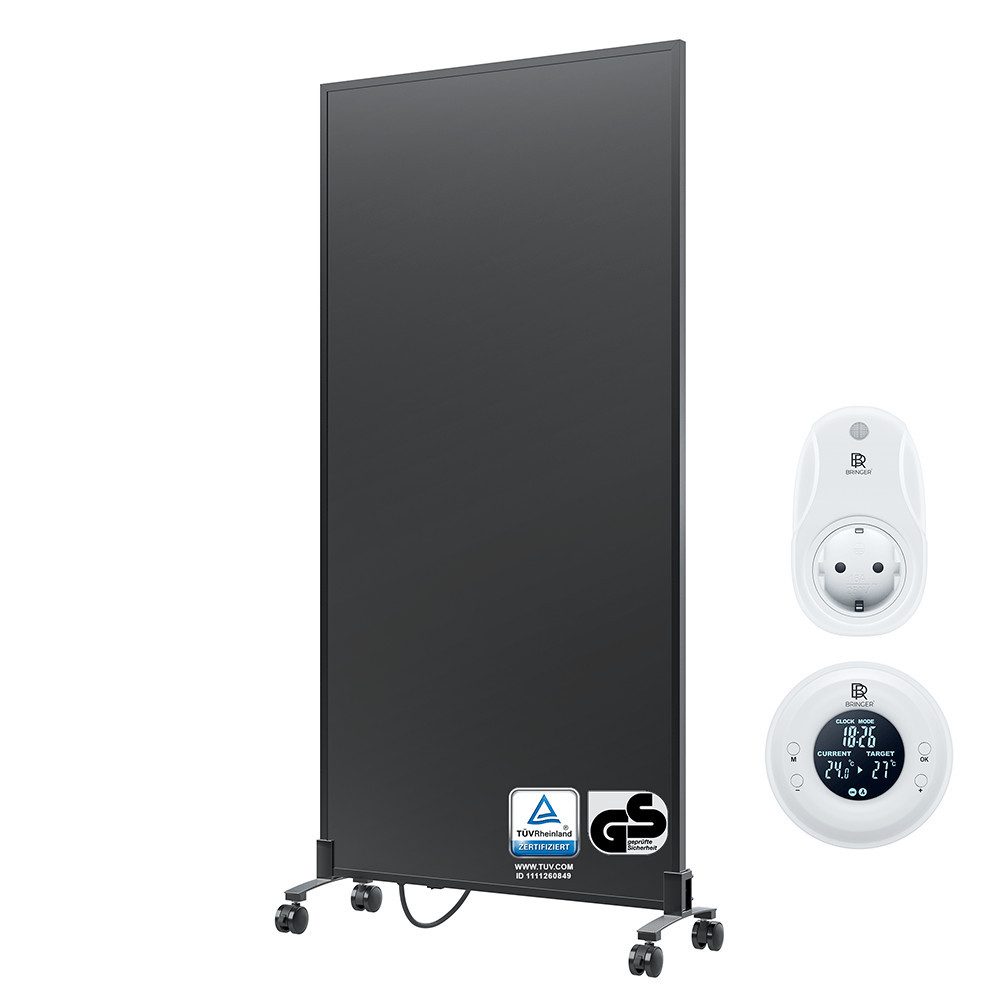 Bringer Infrarotheizung Standgerät, 300-1200 Watt, inkl. Standfüße, 5 Jahre Garantie, TÜV, schwarz