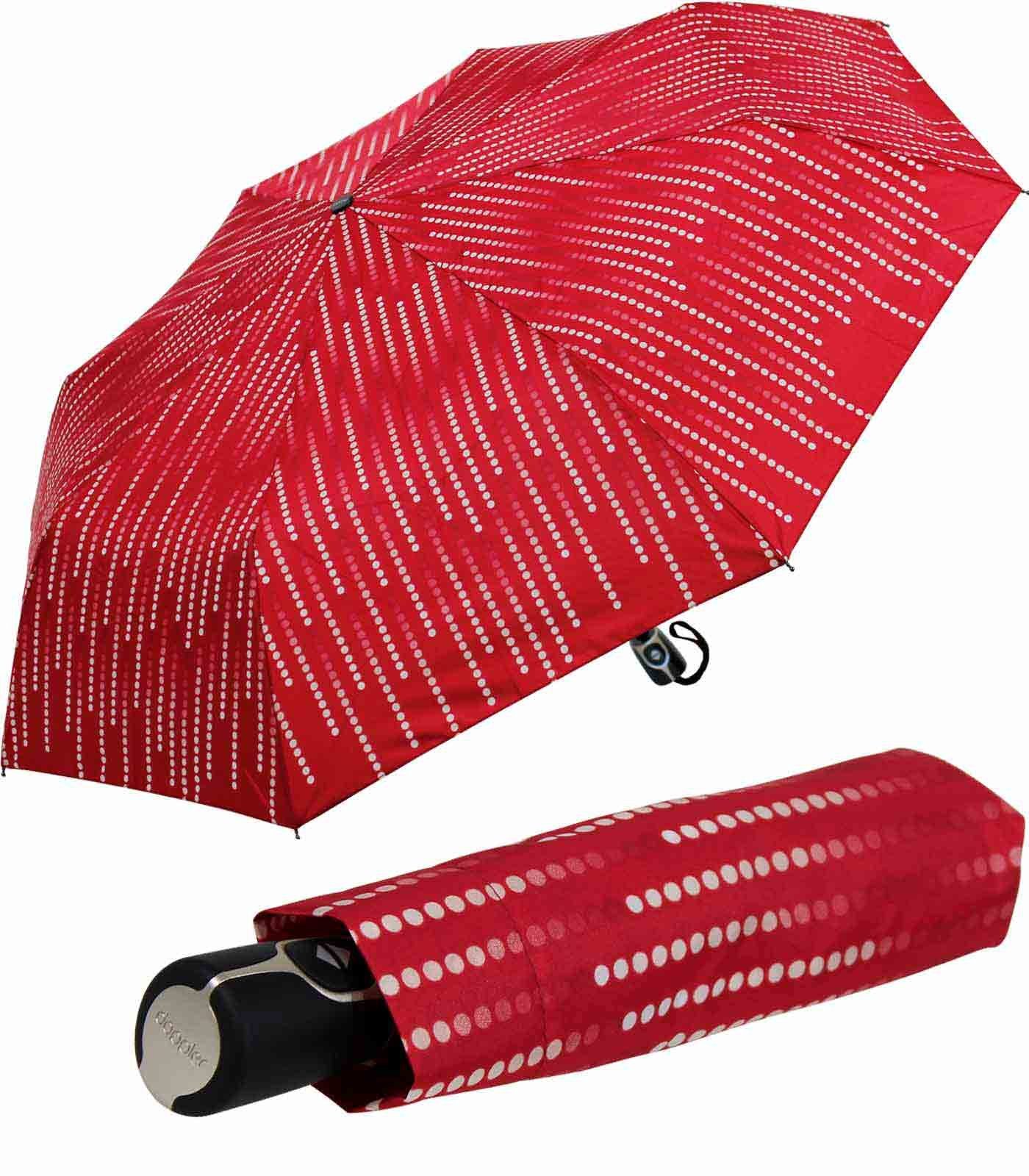 und Auf-Zu - Glamour, Magic Fiber nutzbar Sonnenschirm elegant, UV-Schutz Taschenregenschirm stabil rot als Damen doppler®