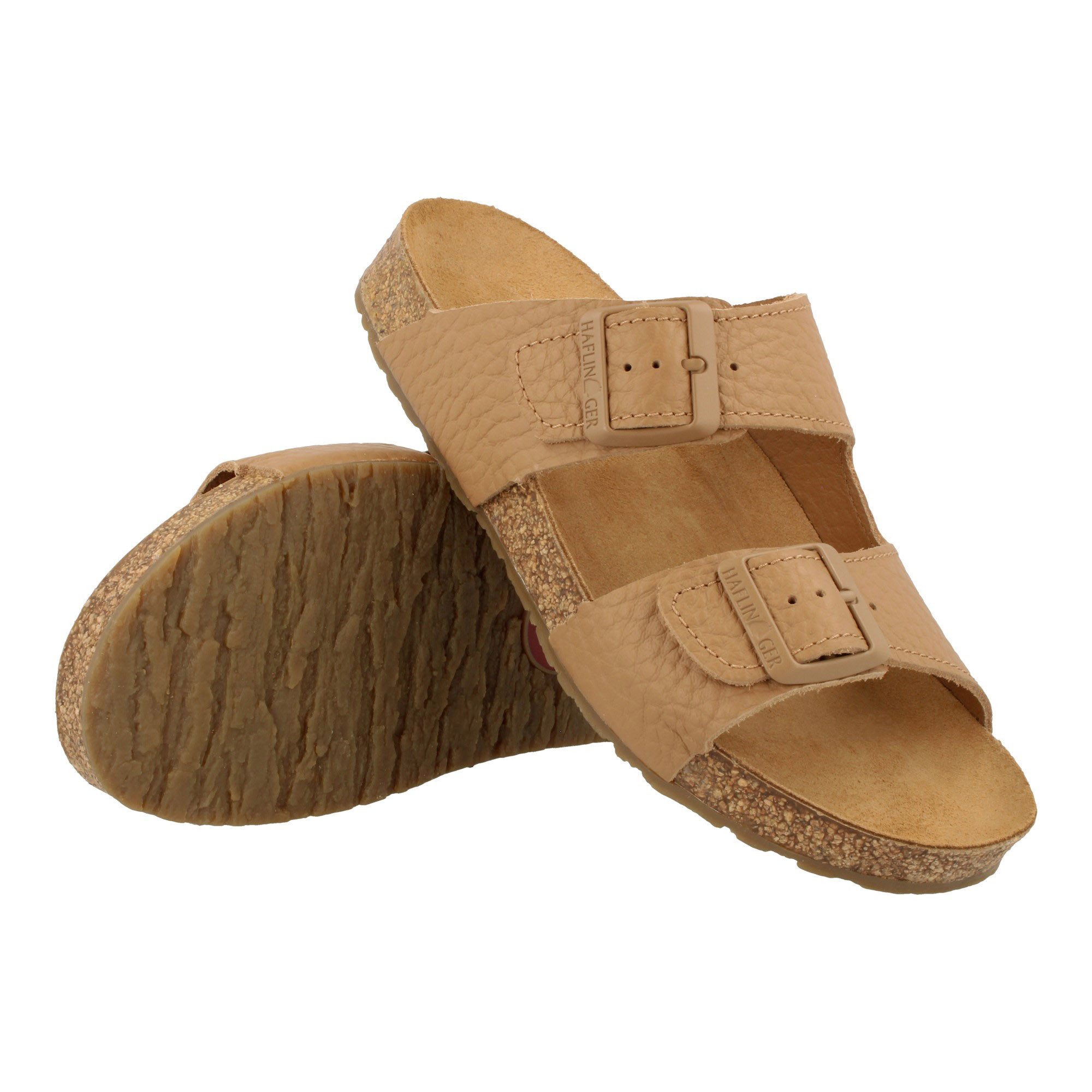 Haflinger Bio Bonnie Lederpantolette aus Kalbsleder Unisex Hausschuh