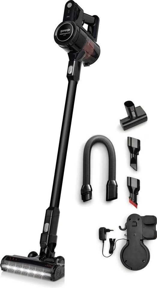 GORENJE Handstaubsauger SVC216FMLBKII Staubsauger matt schwarz, 121 W, beutellos, LED-Beleuchtung
