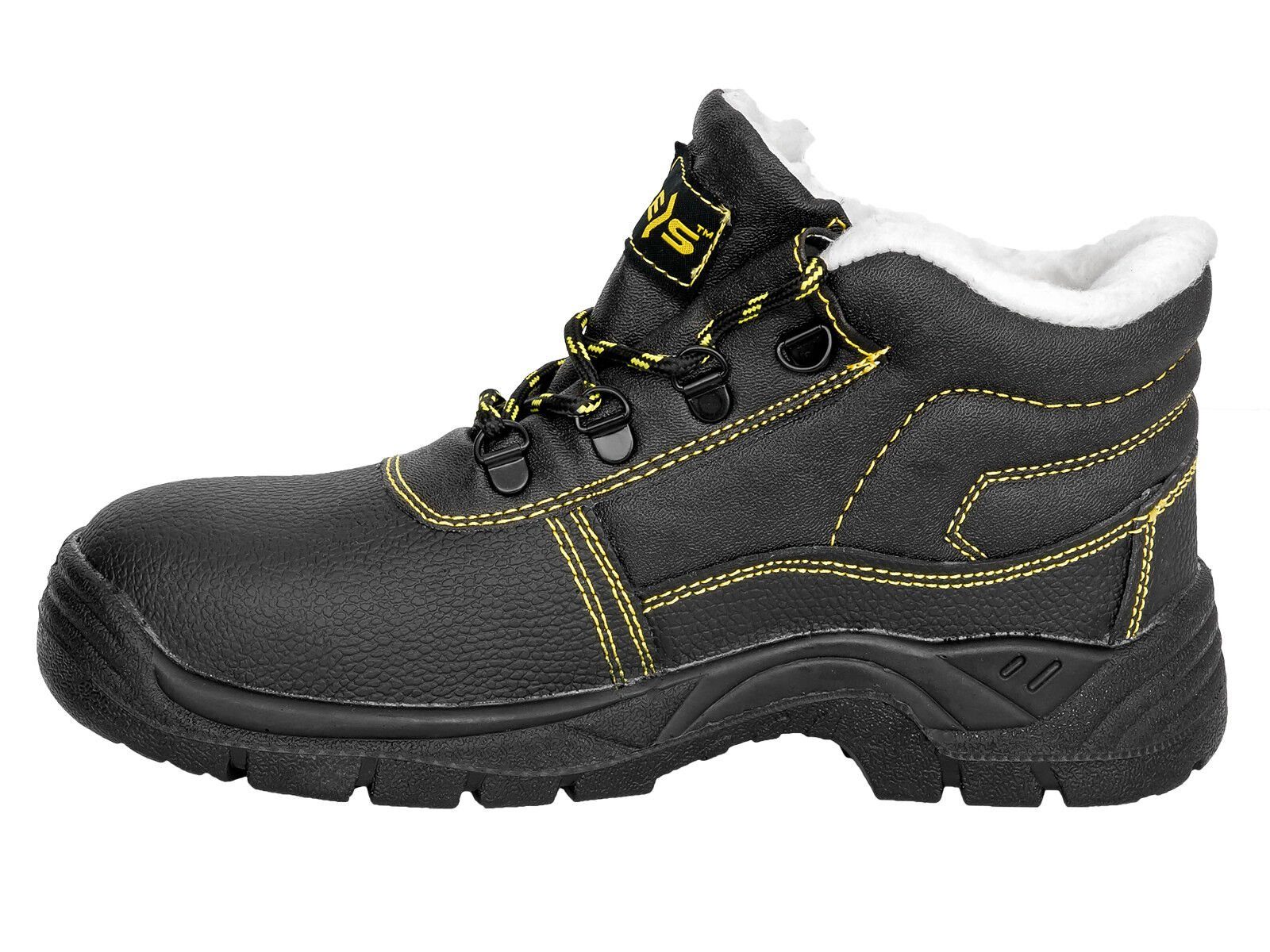Reis Arbeit Winterschuhe Sicherheitsschuhe Stiefel Gefüttert Stahlkappe Arbeitsschuh aus Rindsleder
