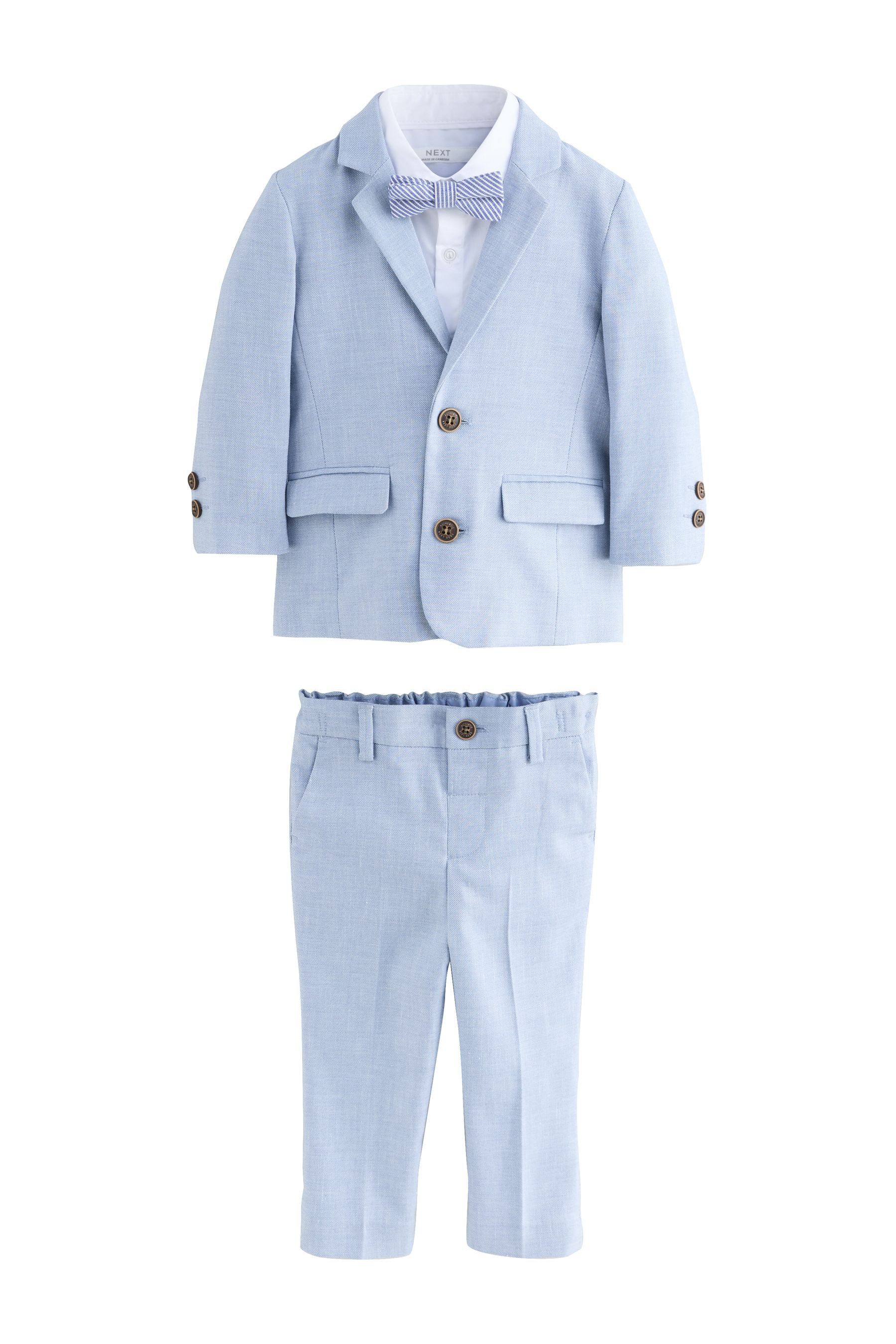 Next Kinderanzug Blazer, Hemd, Hose und Fliege im Set (4-tlg)