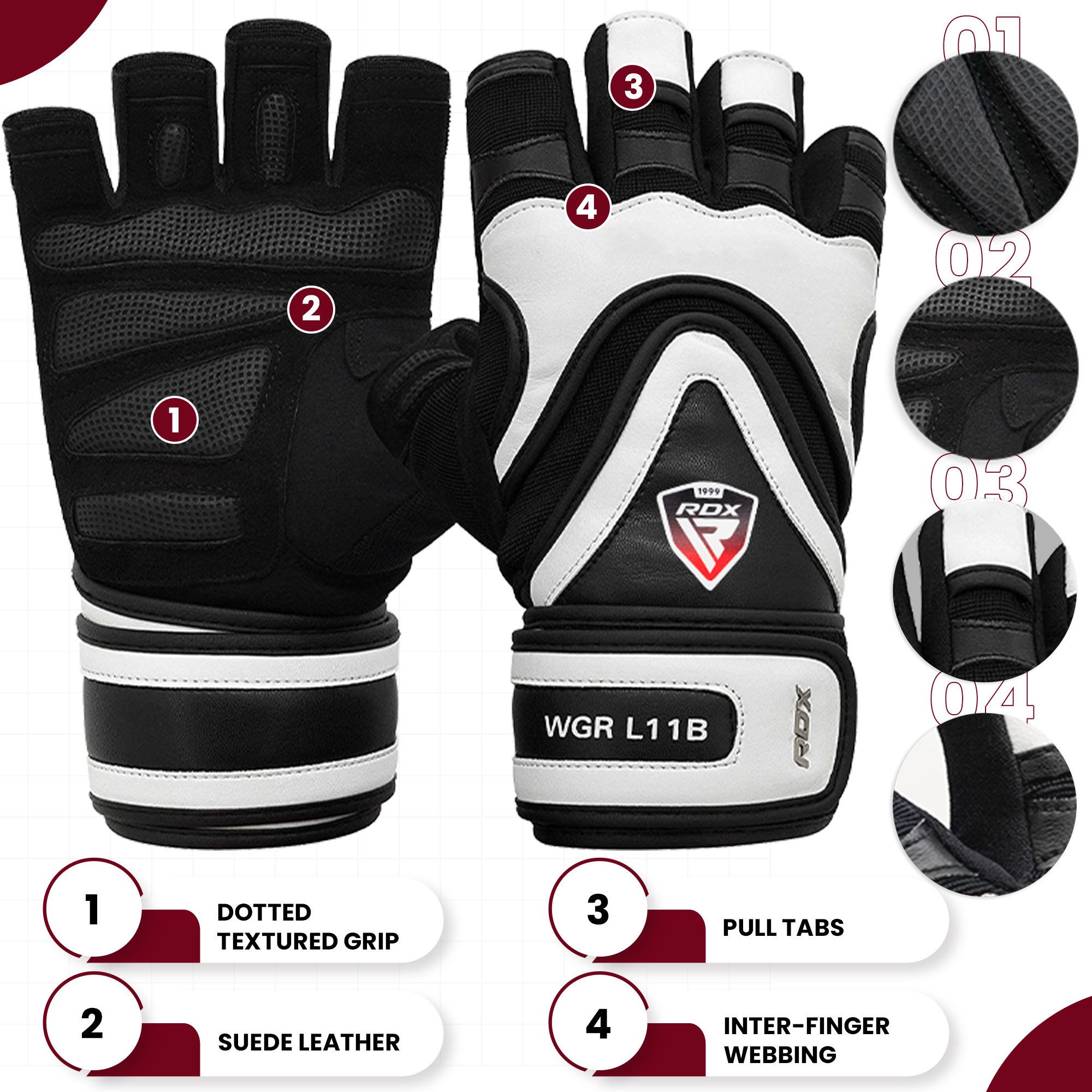 RDX Sports Trainingshandschuhe RDX L11 Gewichtheber günstig online kaufen