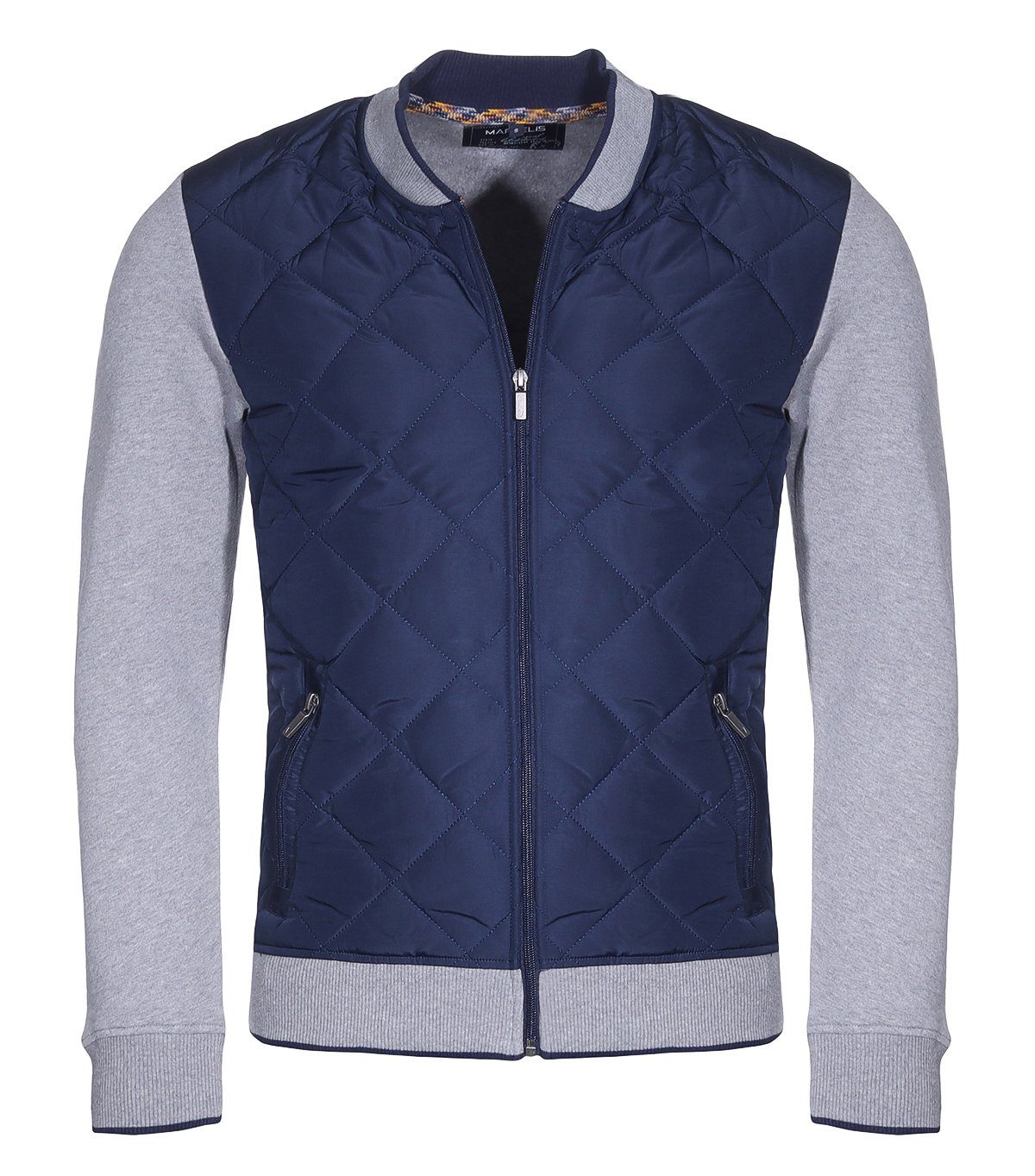 MARVELIS Steppjacke Steppjacke - Casual Fit - Dunkelblau/Grau