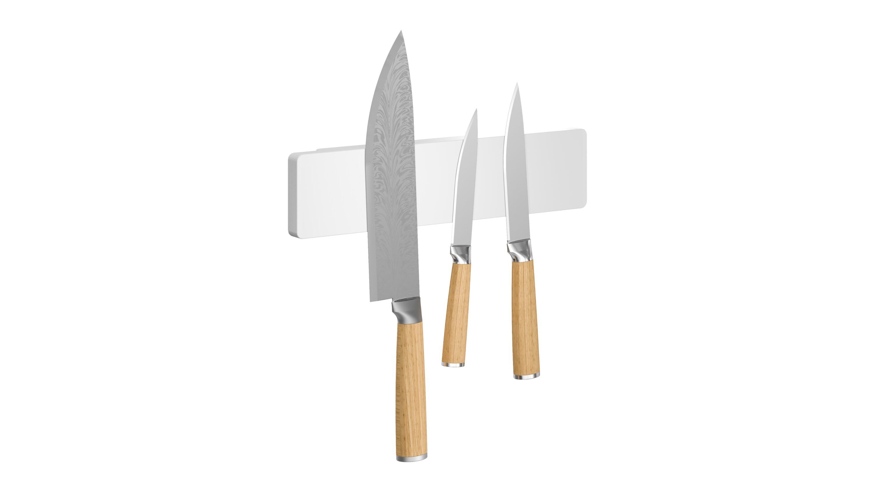 tesa Magnet-Messerblock tesa Küchenzubehör Messer-Magnetleiste - selbstklebender Messer-Halter (2tlg), Magnetische Wandhalterung für Messer, Montage ohne Bohren
