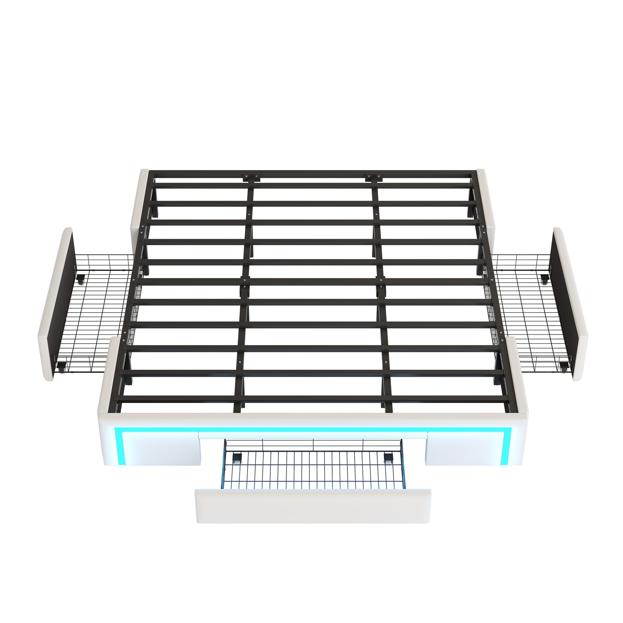 Furnishings Home Futonbett Polsterbett Stauraumbett Doppelbett (Mit Drei ex günstig online kaufen