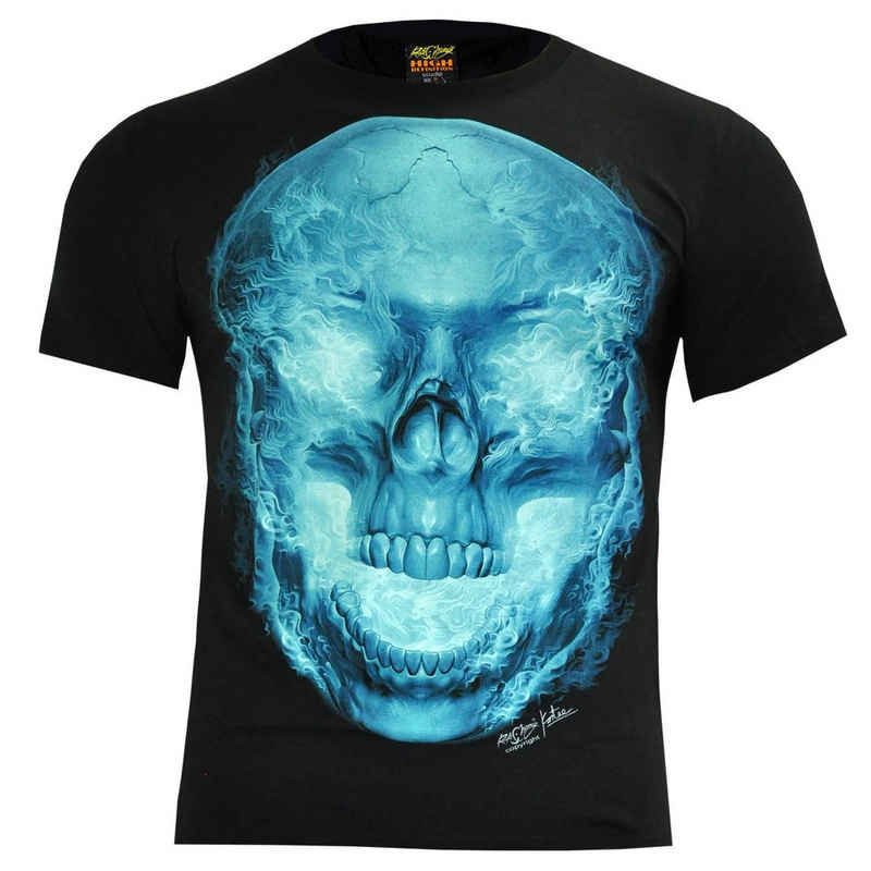 Wilai T-Shirt Rock Chang T-Shirt Glow in The Dark LEUCHTET IM Dunkeln Biker Rocker