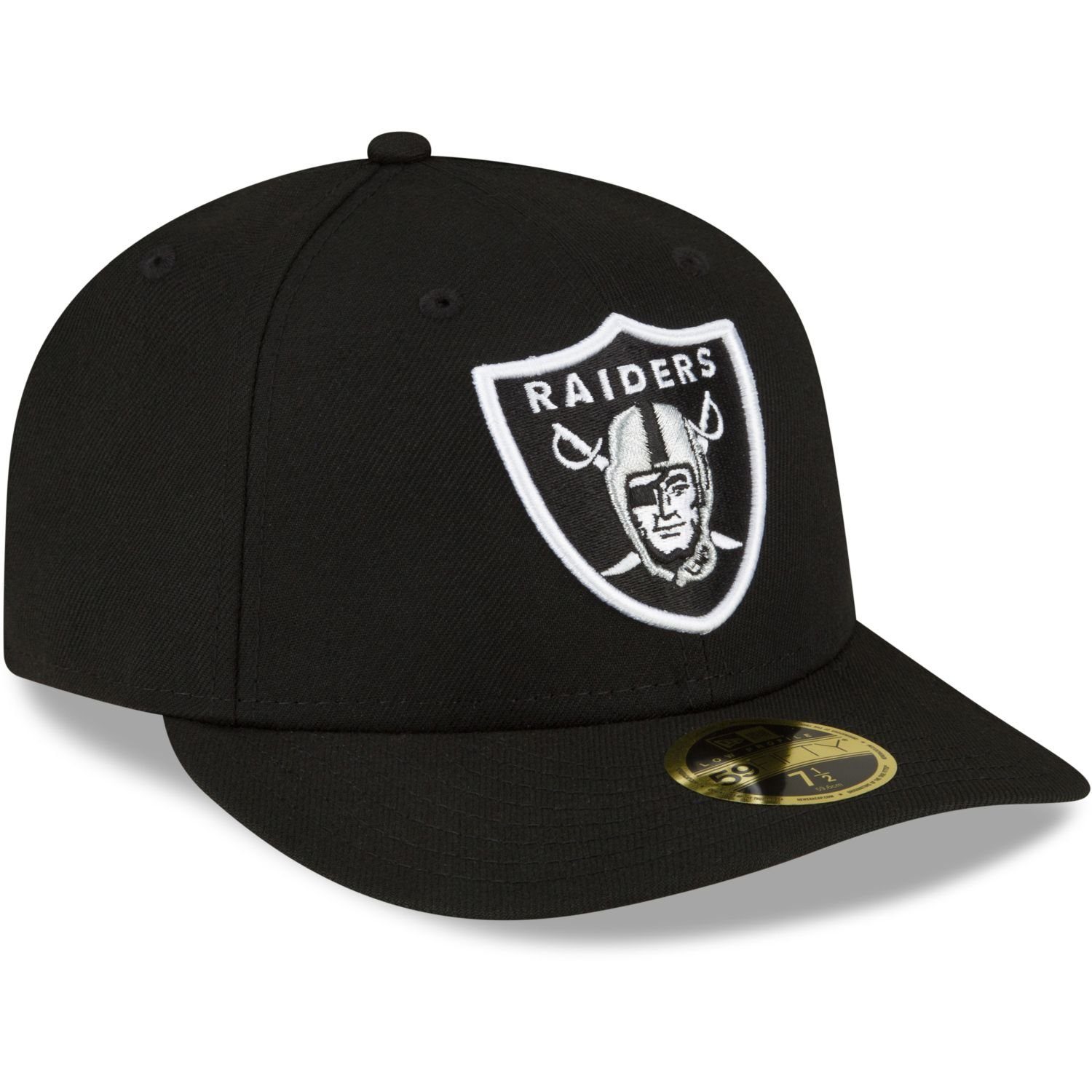 New Era Fitted Cap 59Fifty LOW NFL Vegas Las Raiders PROFILE