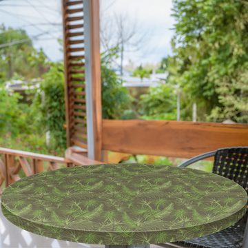 Abakuhaus Tischdecke Rundum-elastische Stofftischdecke, Dschungel-Laub Palmen Blätter