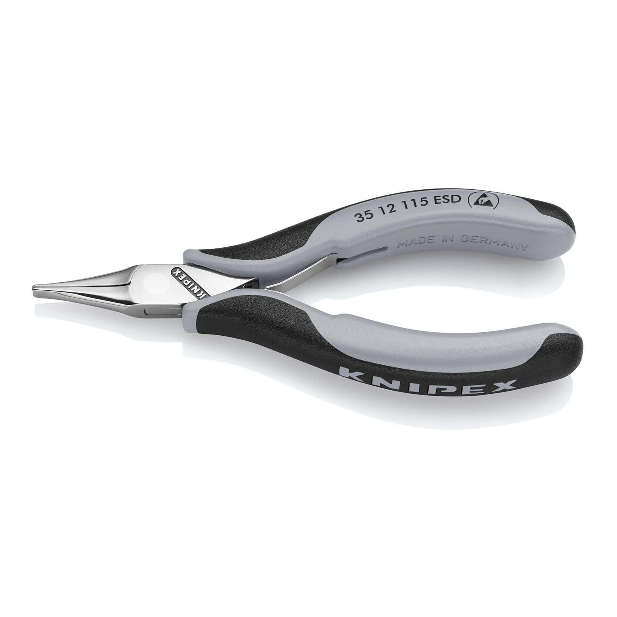 Knipex Kombizange KNIPEX 35 12 115 ESD Elektronik-Greifzange ESD mit durchgestecktem Gel