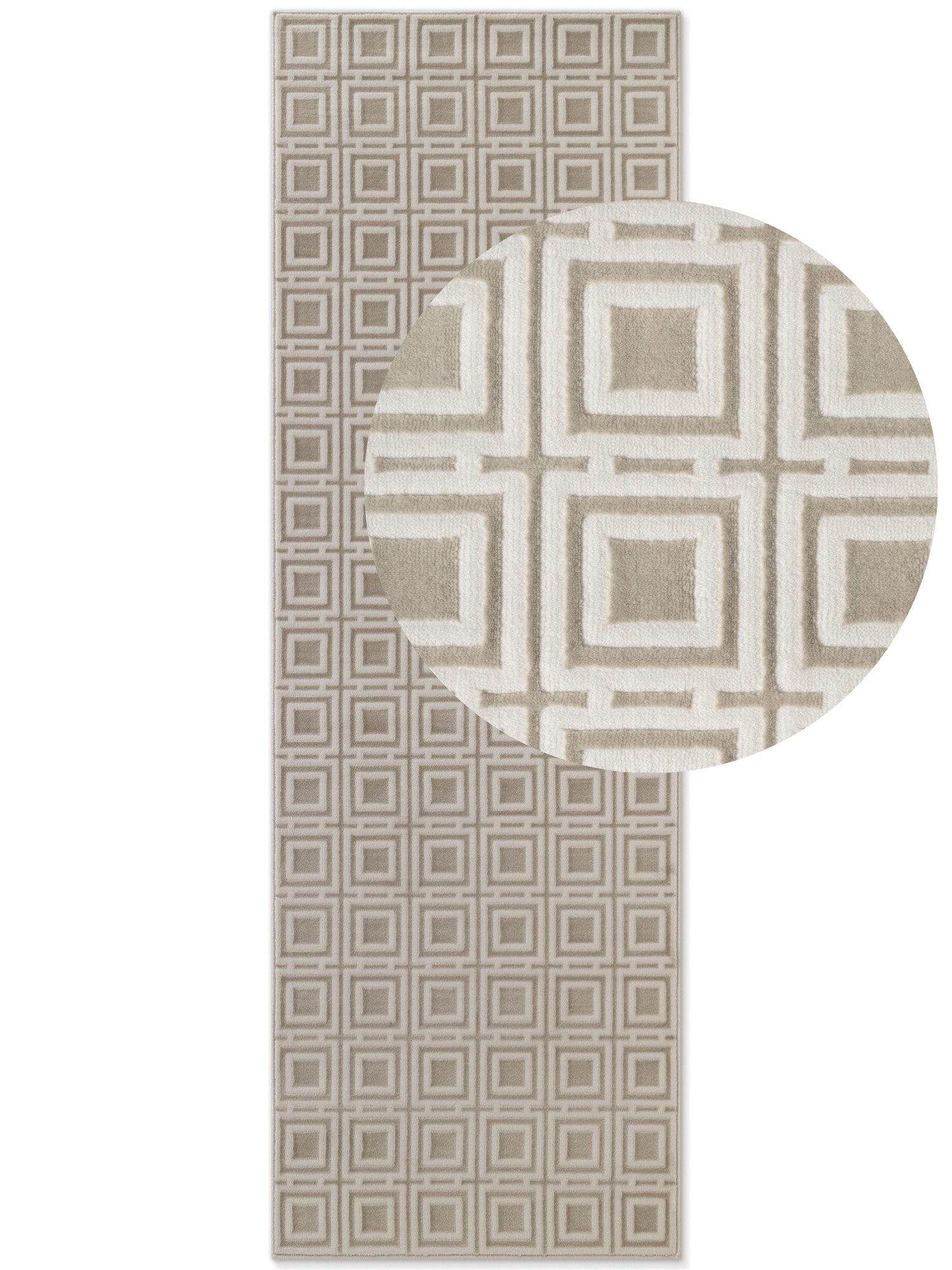 ELLE DECORATION Designteppich Howlite, rechteckig, Höhe: 9 mm, Wohnzimmer, Schlafzimmer, Läufer, Hoch-Tief Effekt, Flur, Glanz