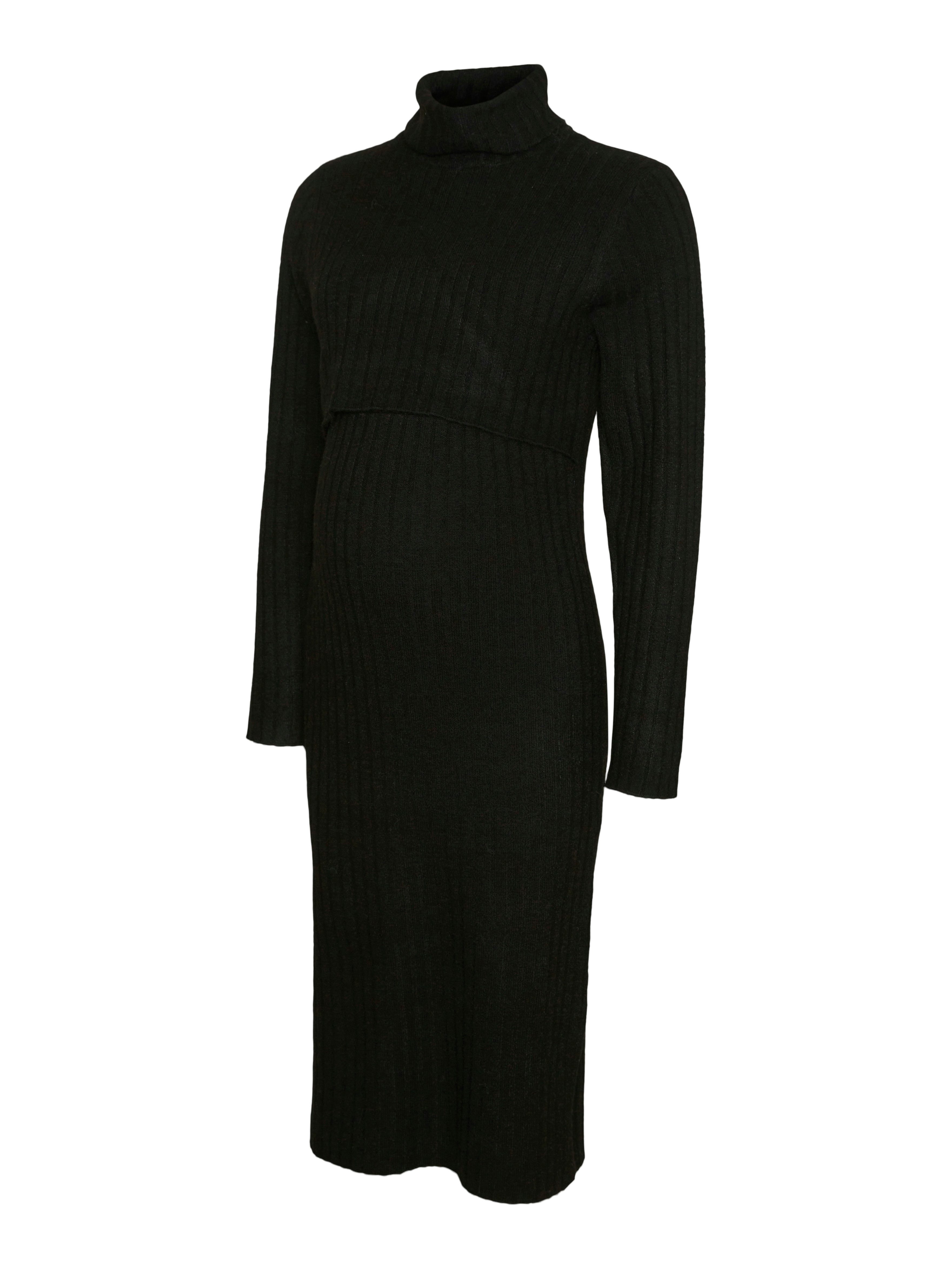 Mamalicious Strickkleid MLSUNIVA JUNE LS KNIT MIDI DRESS 2F NOOS Materialmix, regular fit – Bild 5 von 5