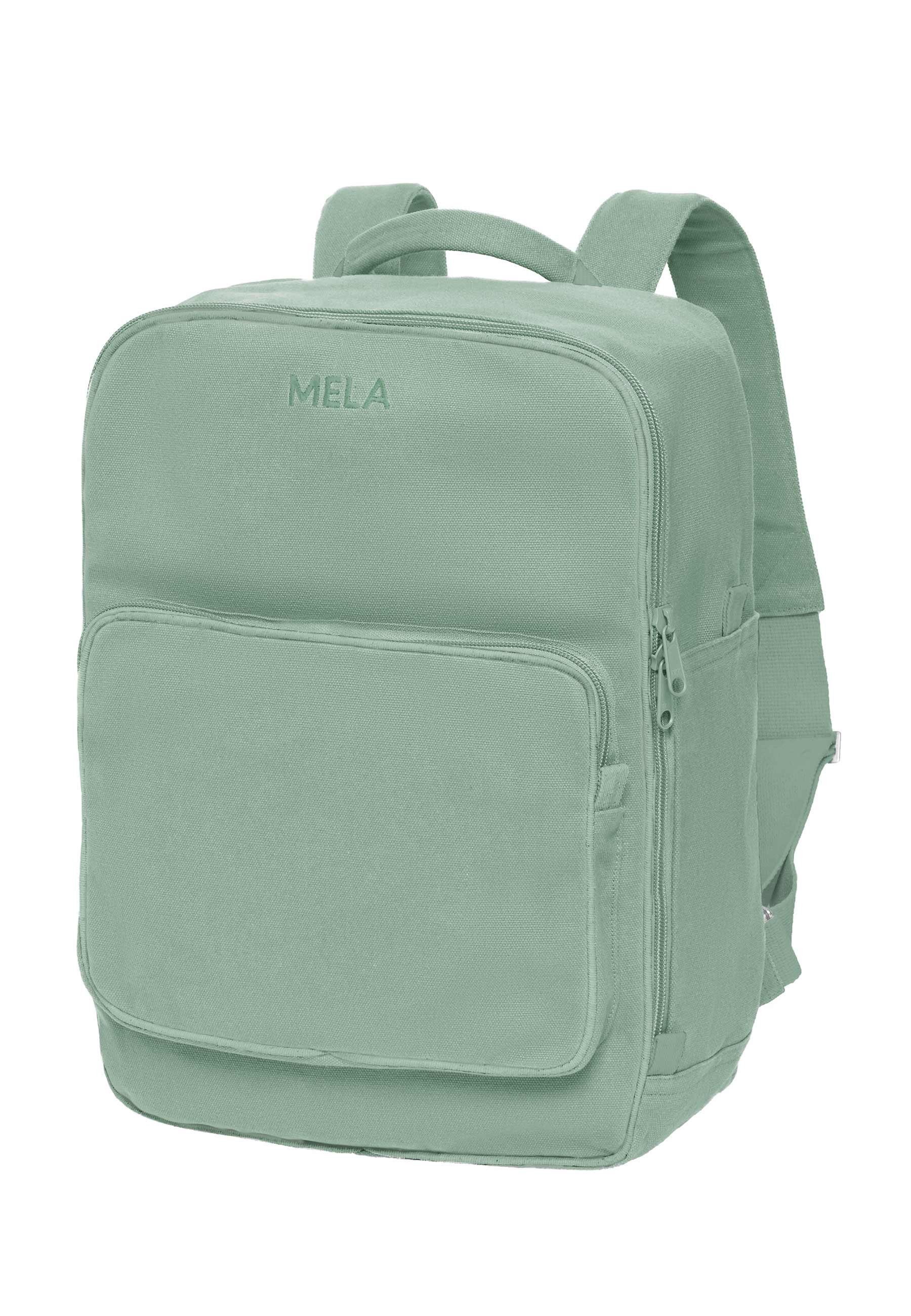 MELA Rucksack Rucksack MELA II, Reißverschluss bis zum Boden (Vorderseite lässt sich komplett öffnen & vereinfacht das Packen) all sage