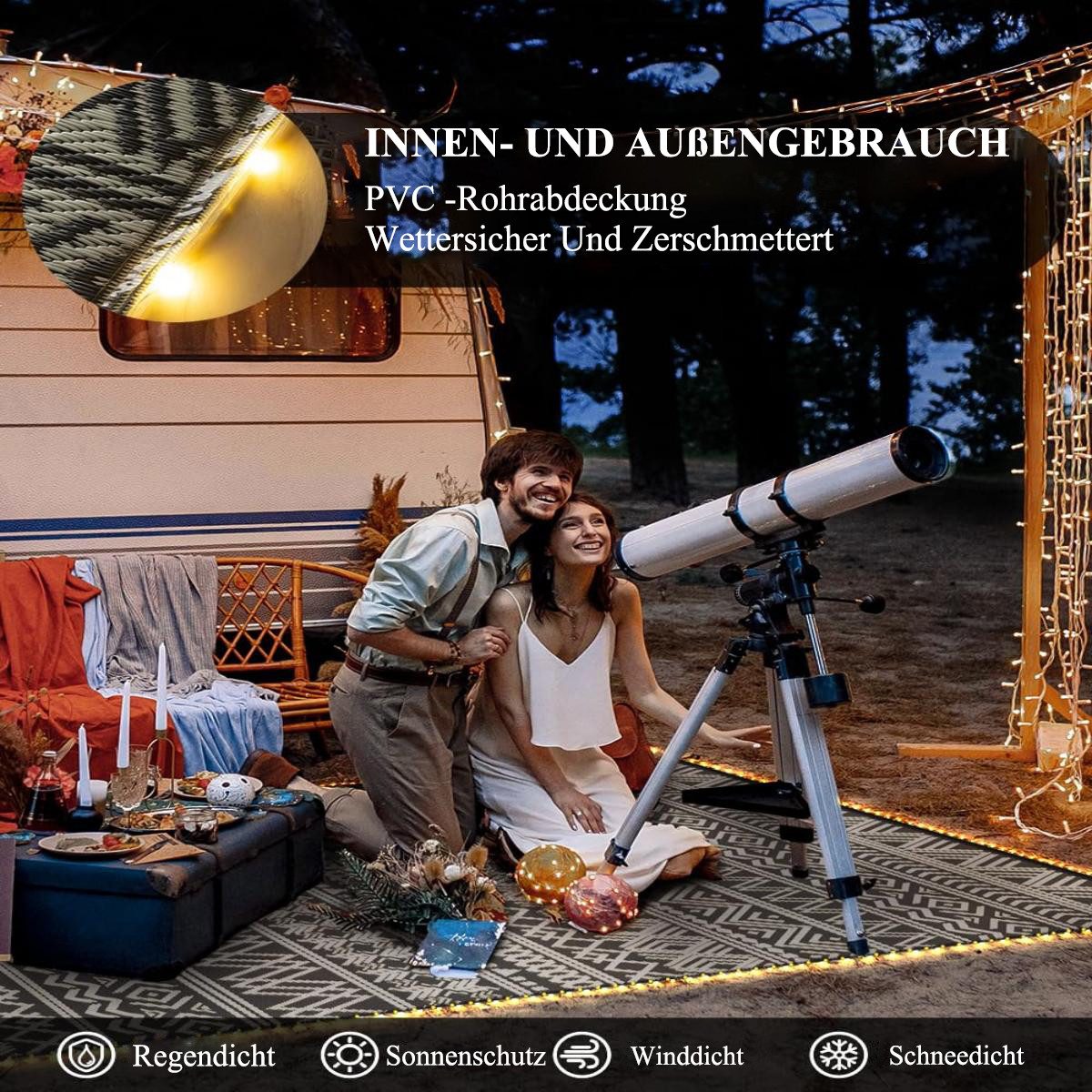 ZEUOPQ Outdoorteppich Wasserdichte Picknickmatte, Waschbare Wendeteppich, günstig online kaufen