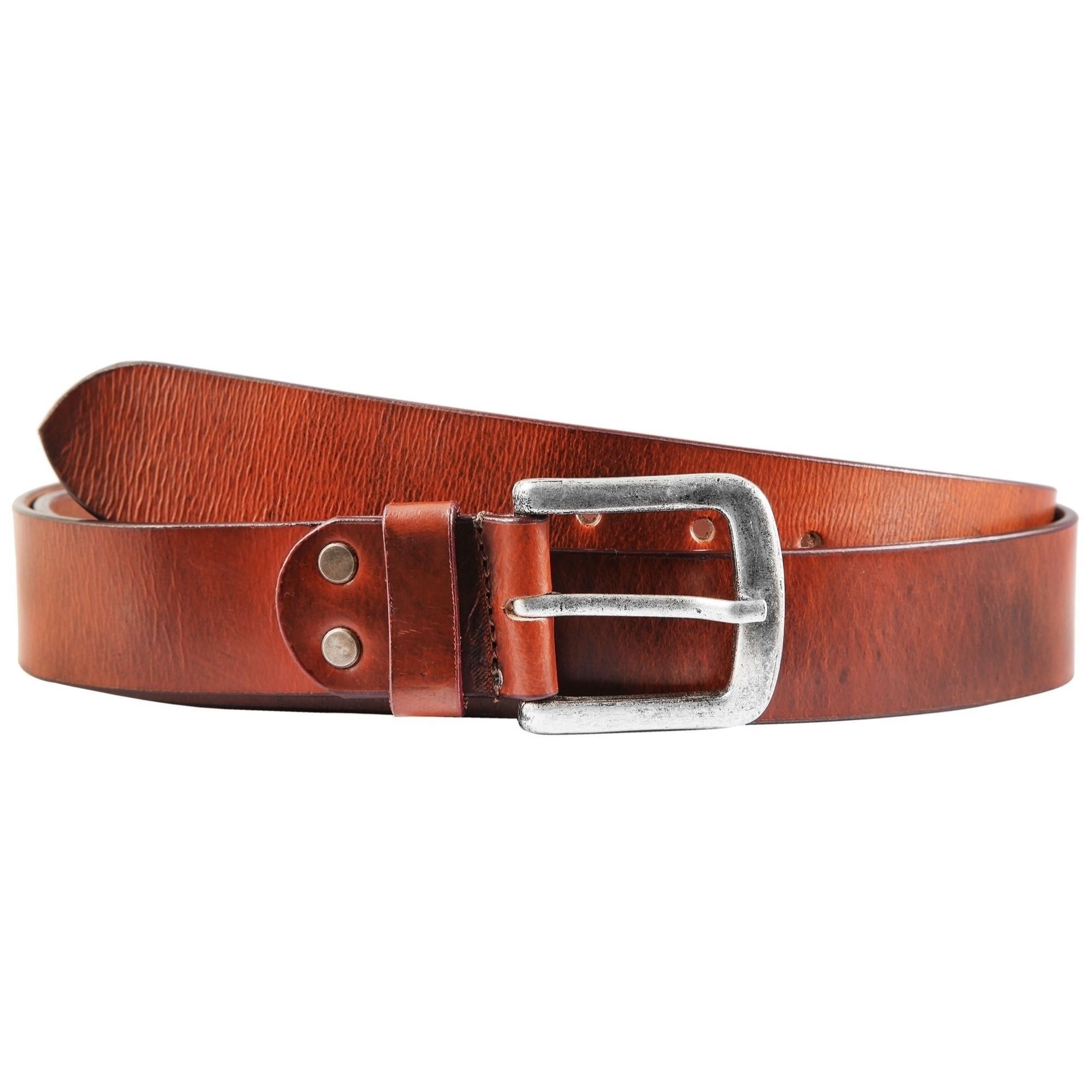 Leonardo Verrelli Ledergürtel hochwertiges Echt Leder, hellbraun, 80 cm - 1 günstig online kaufen