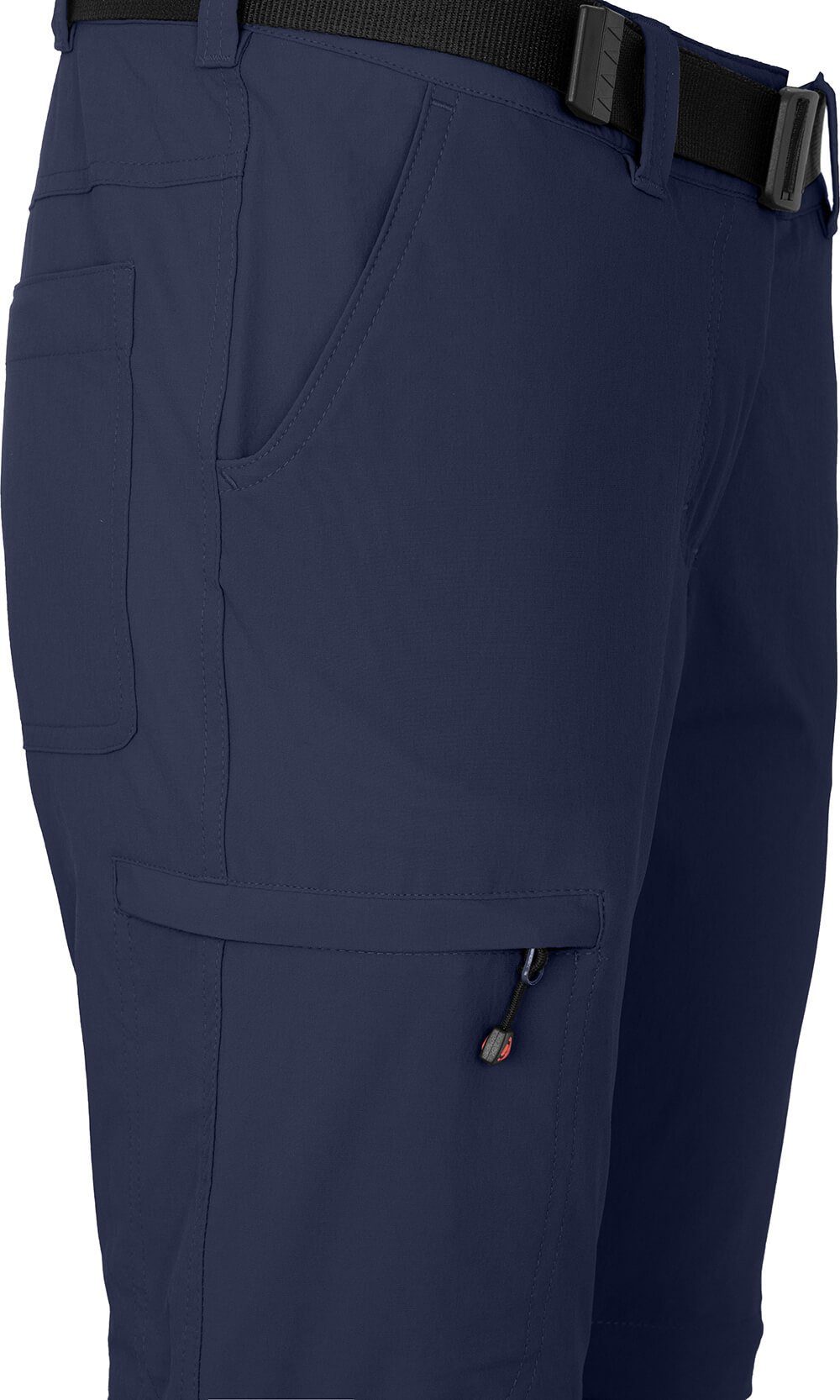 Zipp-Off Bergson (slim) BENNETT peacoat pflegeleicht, Damen Wanderhose, Normalgrößen, blau vielseitig, Zip-off-Hose