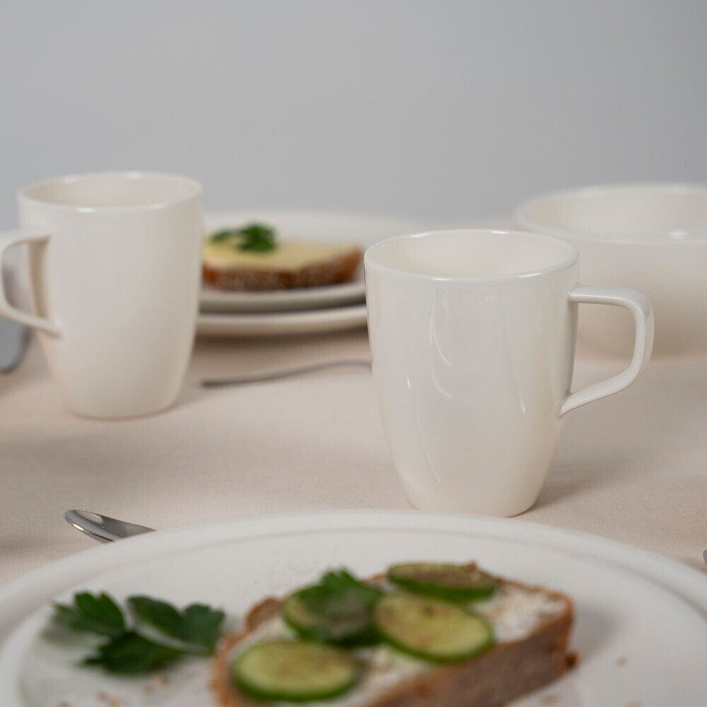Villeroy & Boch Becher Becher mit Henkel 0,29 l Artesano Original 6-tlg., Premium Porcelain, Henkelbecher, Kaffeebecher, Tasse, 290 ml