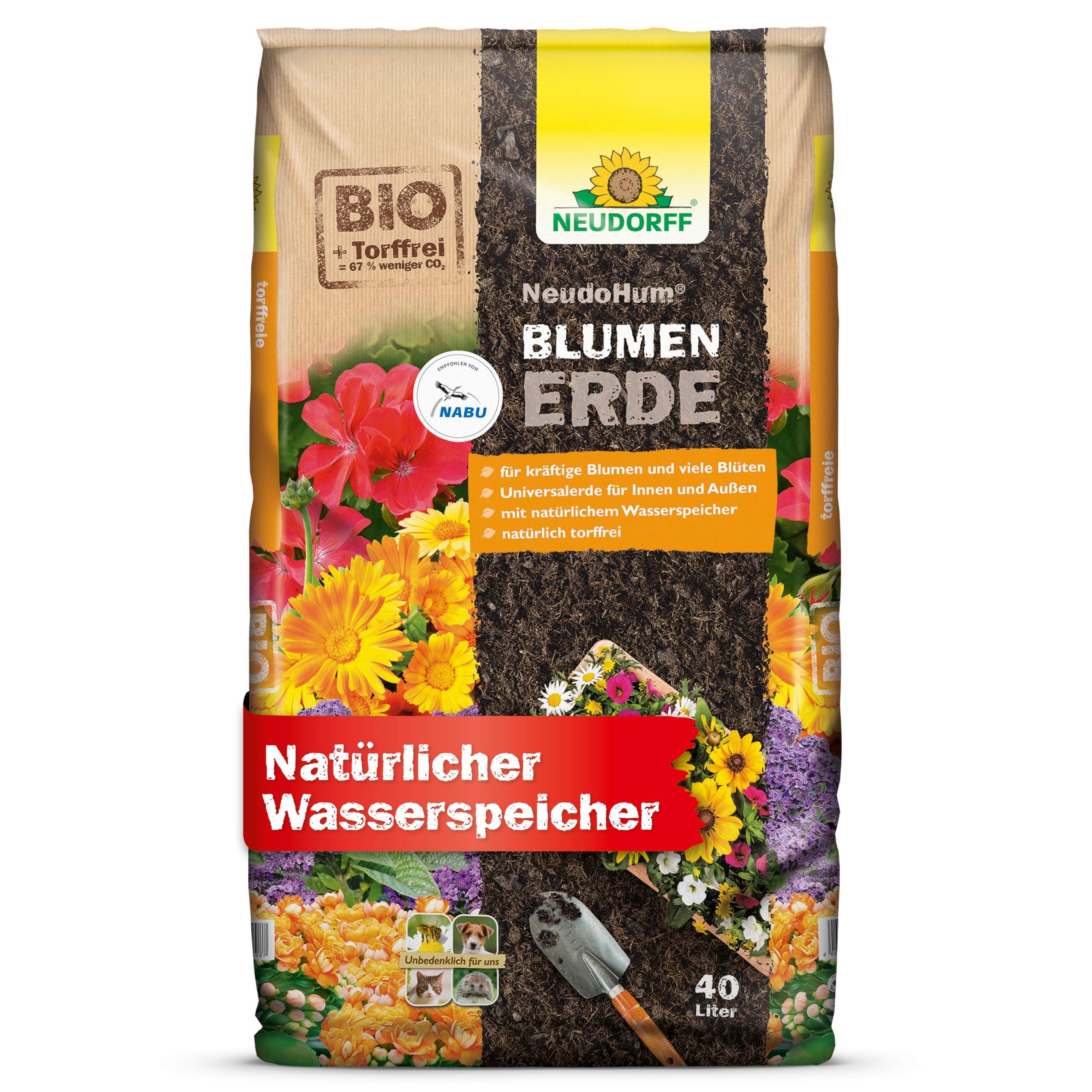 Blumenerde NeudoHum Bio BlumenErde 40 Liter