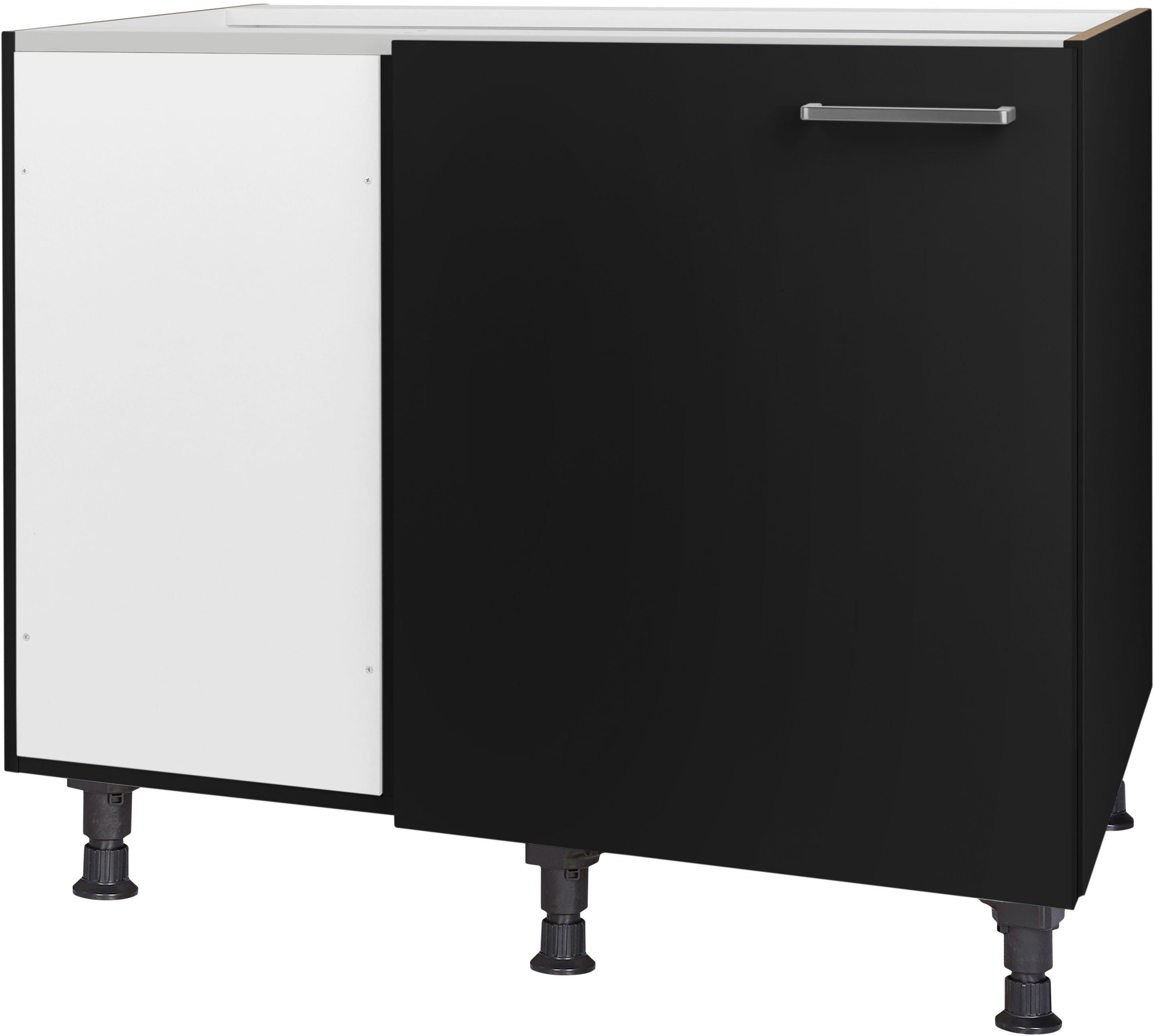 nobilia® Eckunterschrank "Touch", vormontiert mit höhenverstellbaren Sockelfüßen, Breite 100 cm