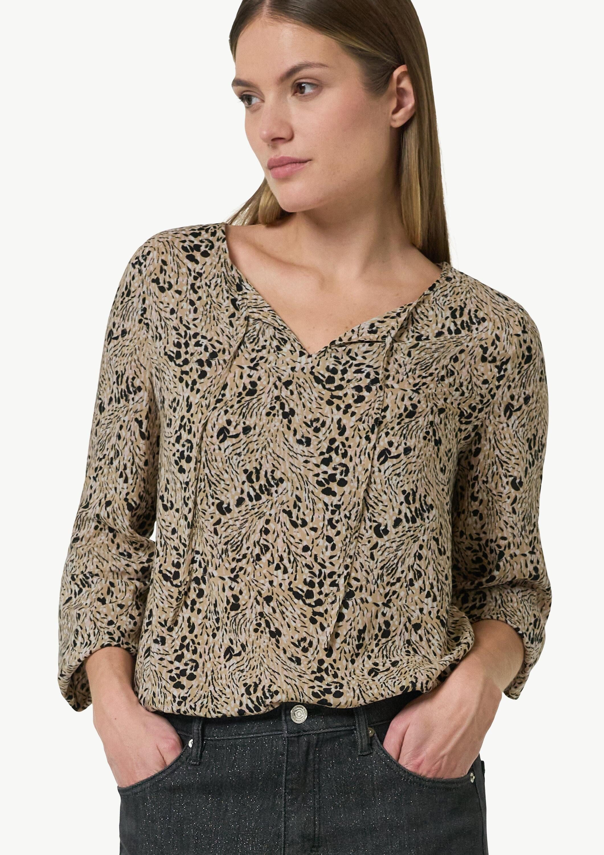 comma Langarmbluse Bluse Bluse mit Bindeband