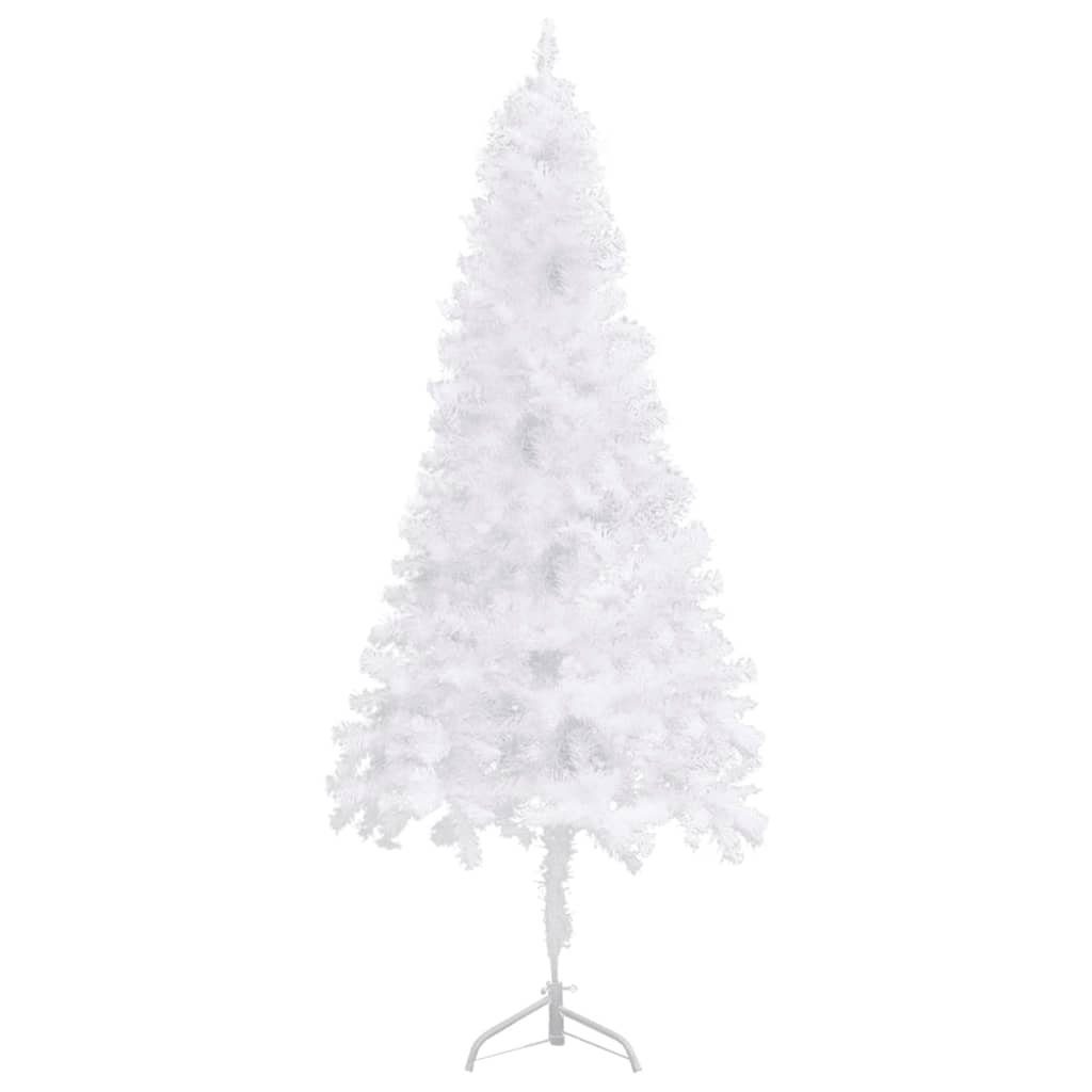 furnicato Künstlicher Weihnachtsbaum Künstlicher Eck-Weihnachtsbaum PVC Weiß cm 180