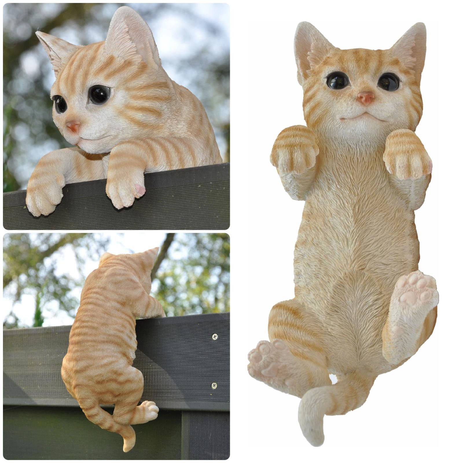 dazikemo Gartenfigur Gartenfigur Dekofigur Katze für Zaun und Trennwand günstig online kaufen