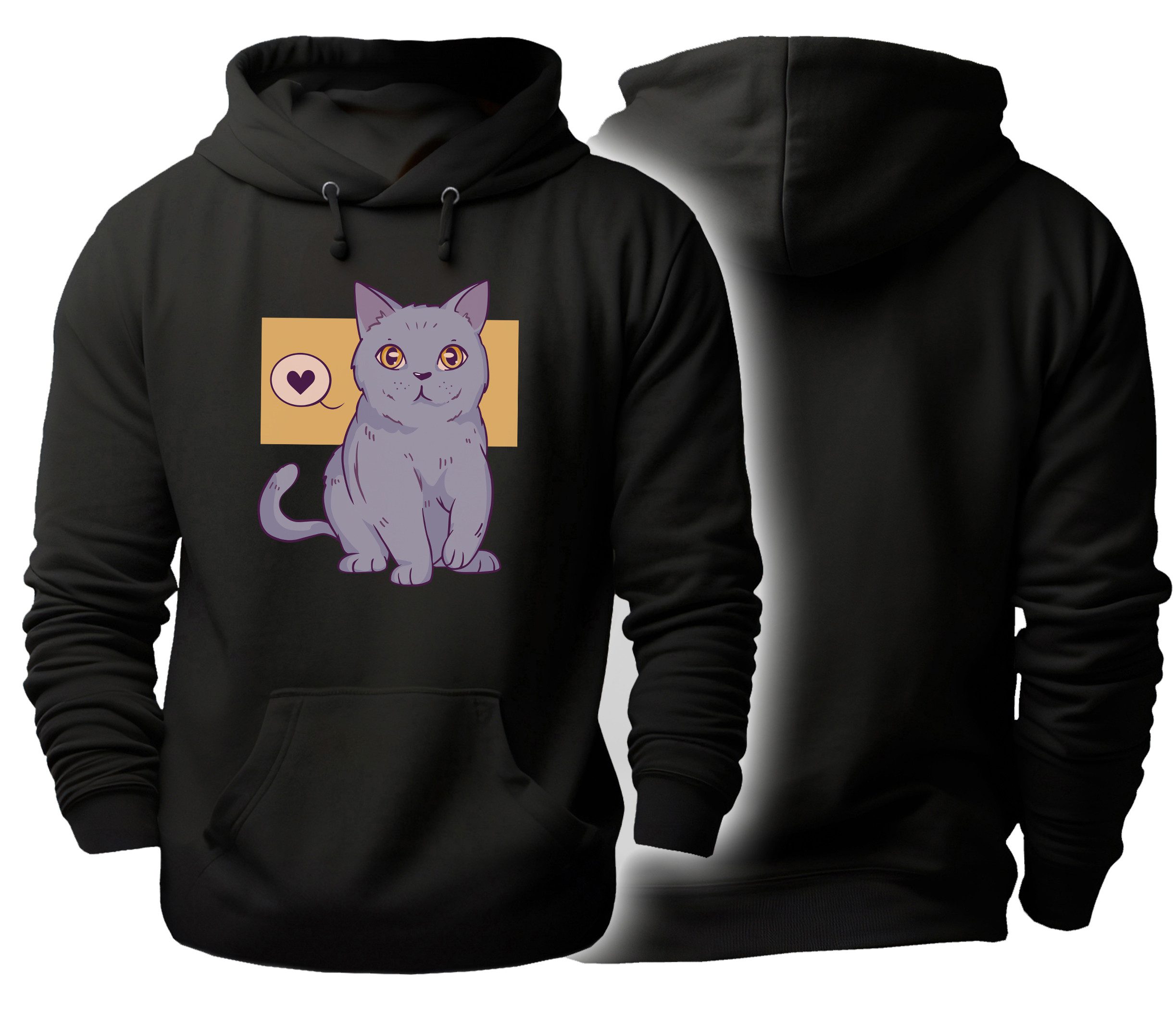 Hoodie Katzen Kapuzen Pulli