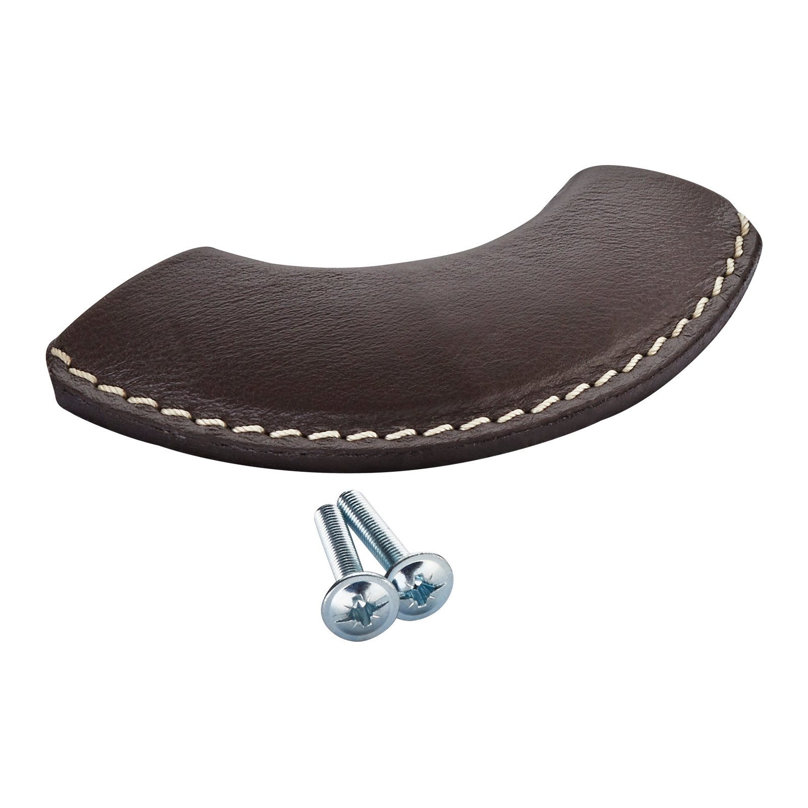 SO-TECH® Möbelgriff Griffleiste BENO BA 64 mm, inkl. Schrauben (1-St), Leder braun von SCHÜCO ALU COMPETENCE